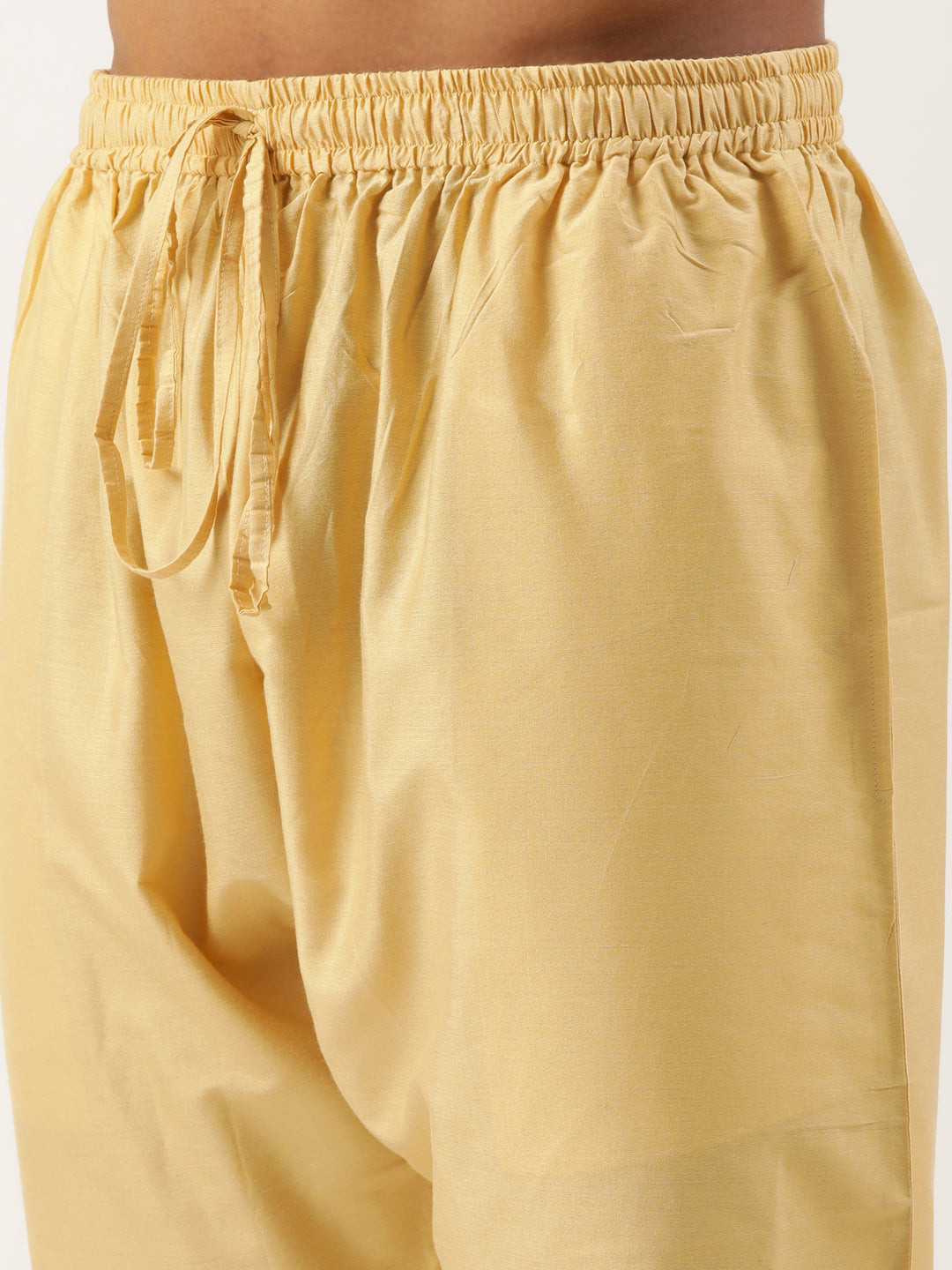 Gold Jacquard Jacket With Gold Kurta