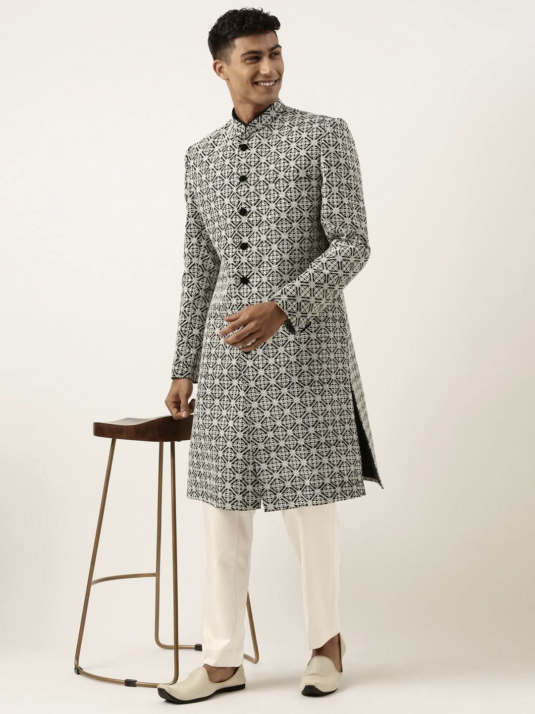 Bottle Green Velvet Indo Set