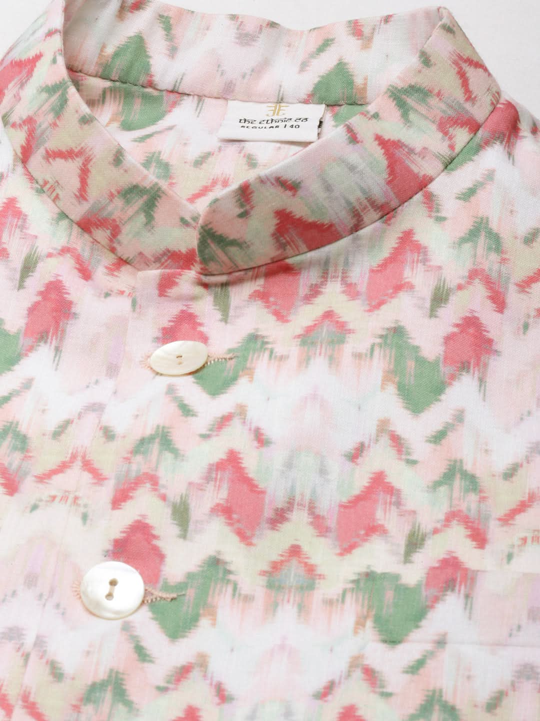 Pink Tiedye Cotton Jacket with Pink Cotton Kurta