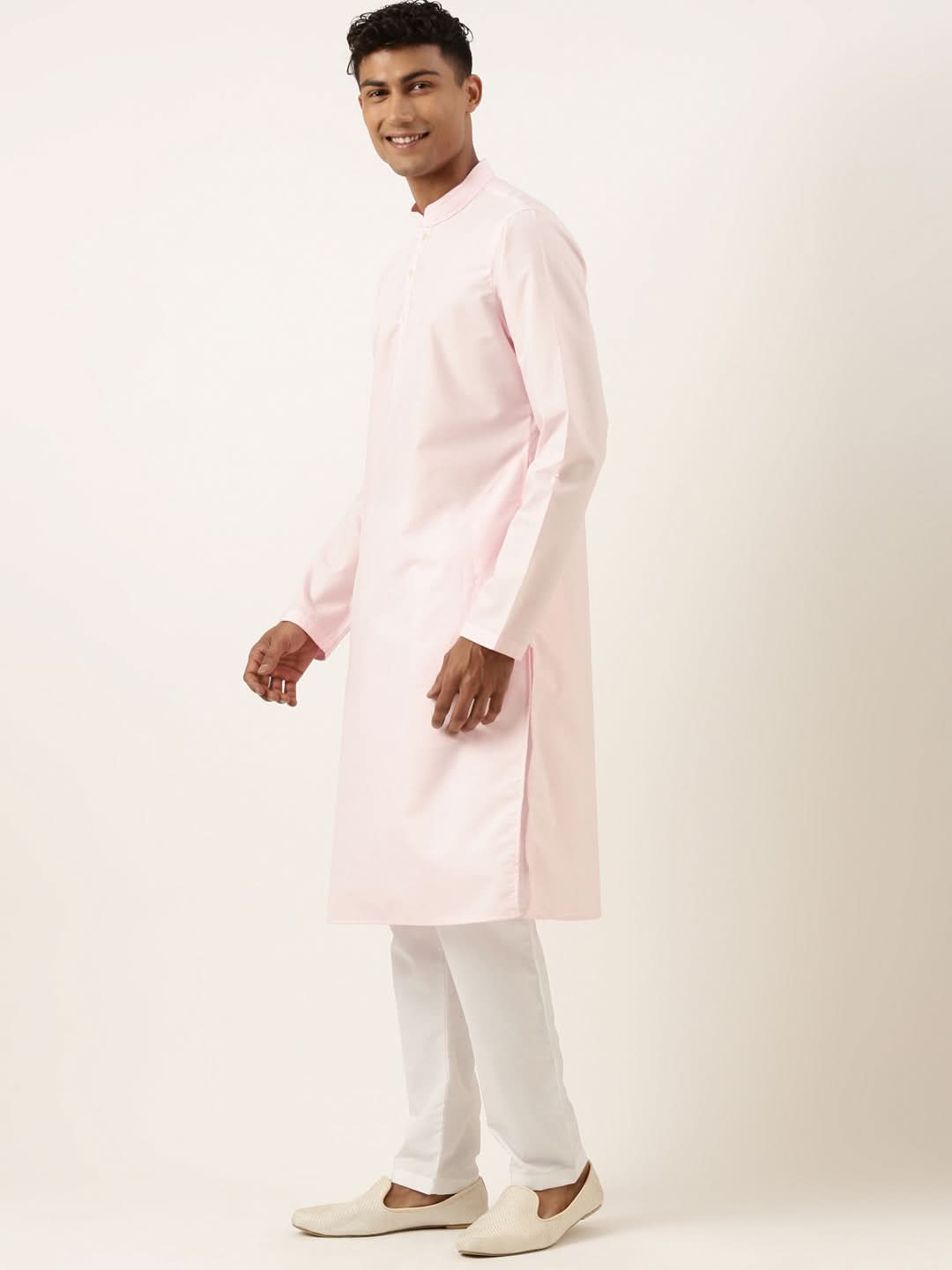 Pink Tiedye Cotton Jacket with Pink Cotton Kurta