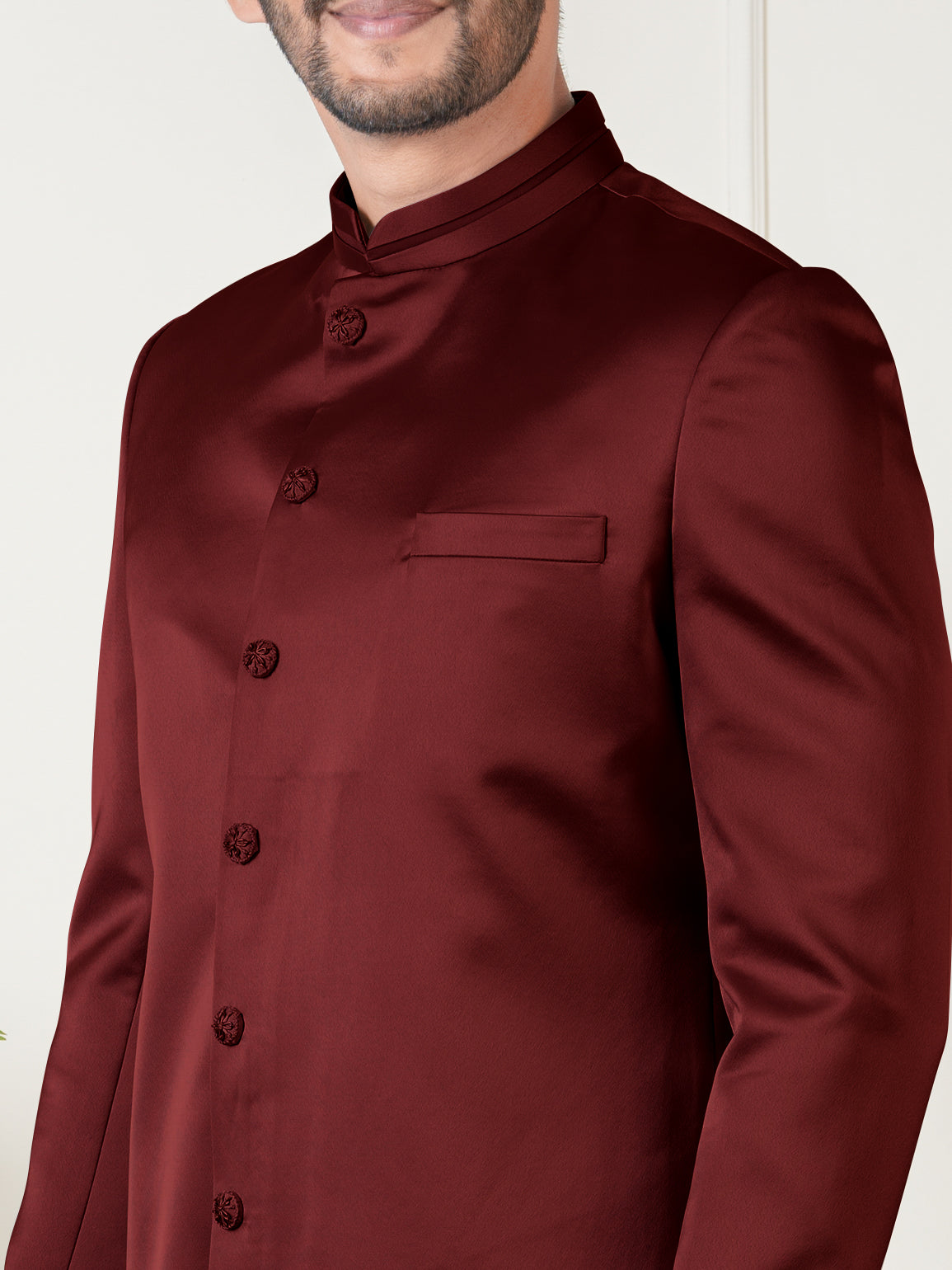 Maroon Classic Indowestern Set