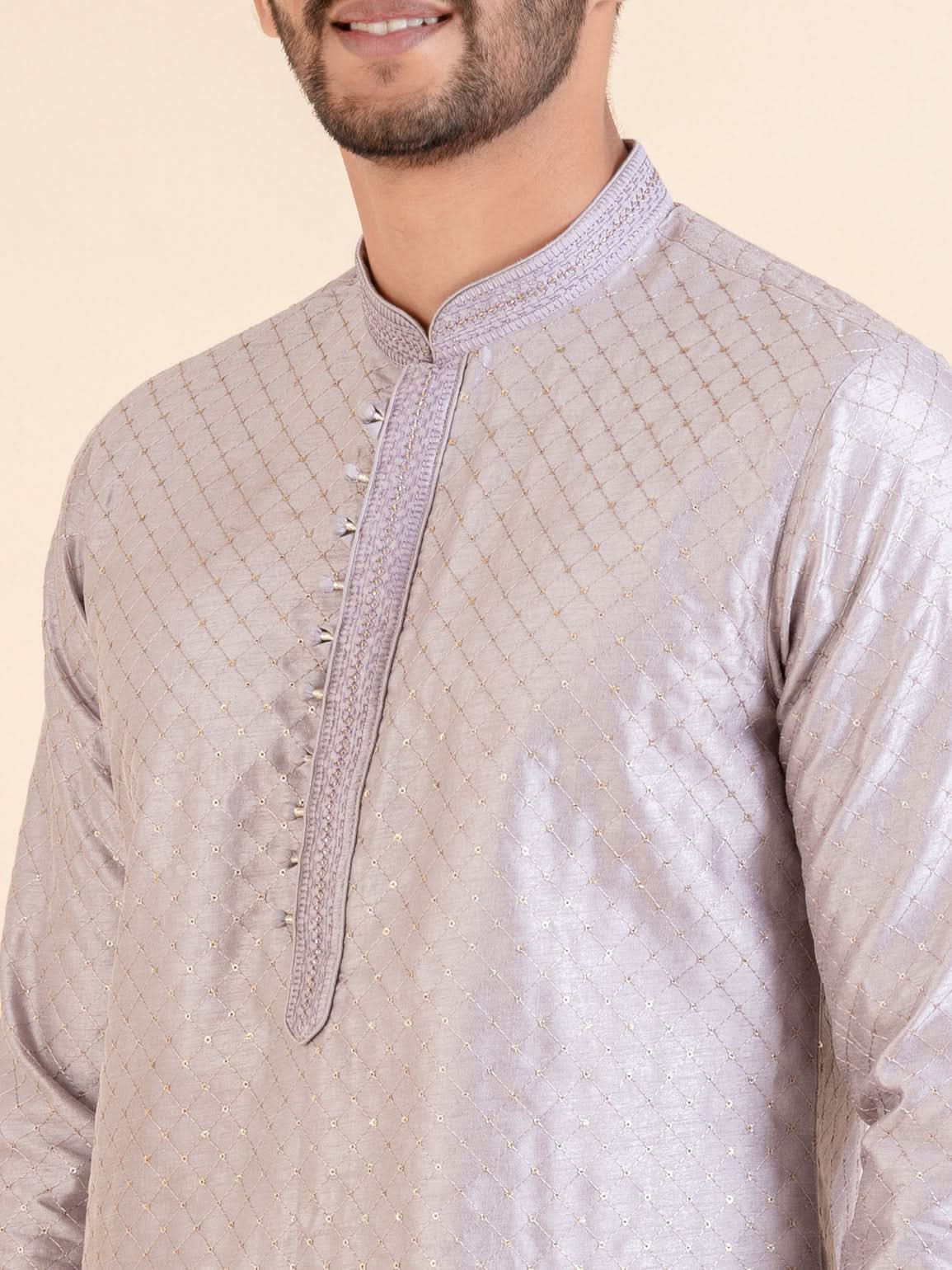 Lavender Sequin Kurta Set