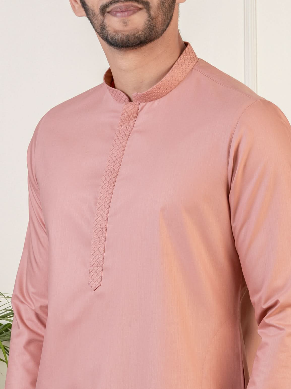 Dark Pink fine Cotton Kurta Set