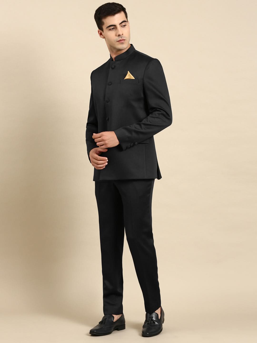 Black Bandhgala Suit