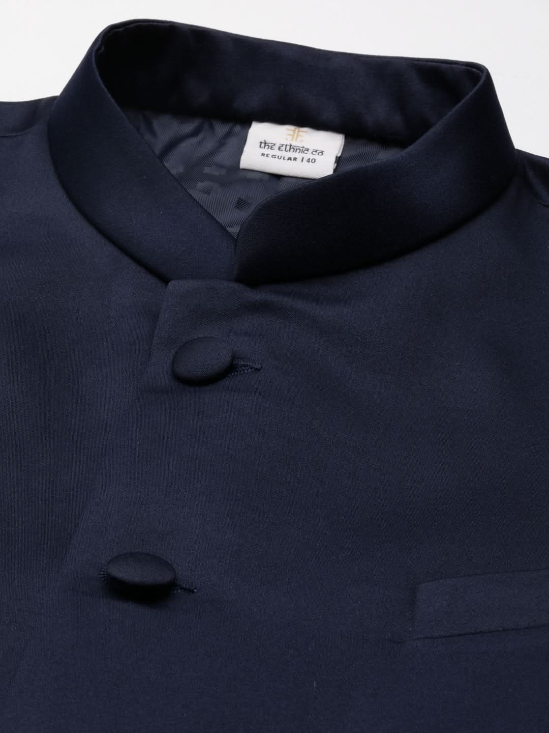 Navy Blue Bandhgala Suit