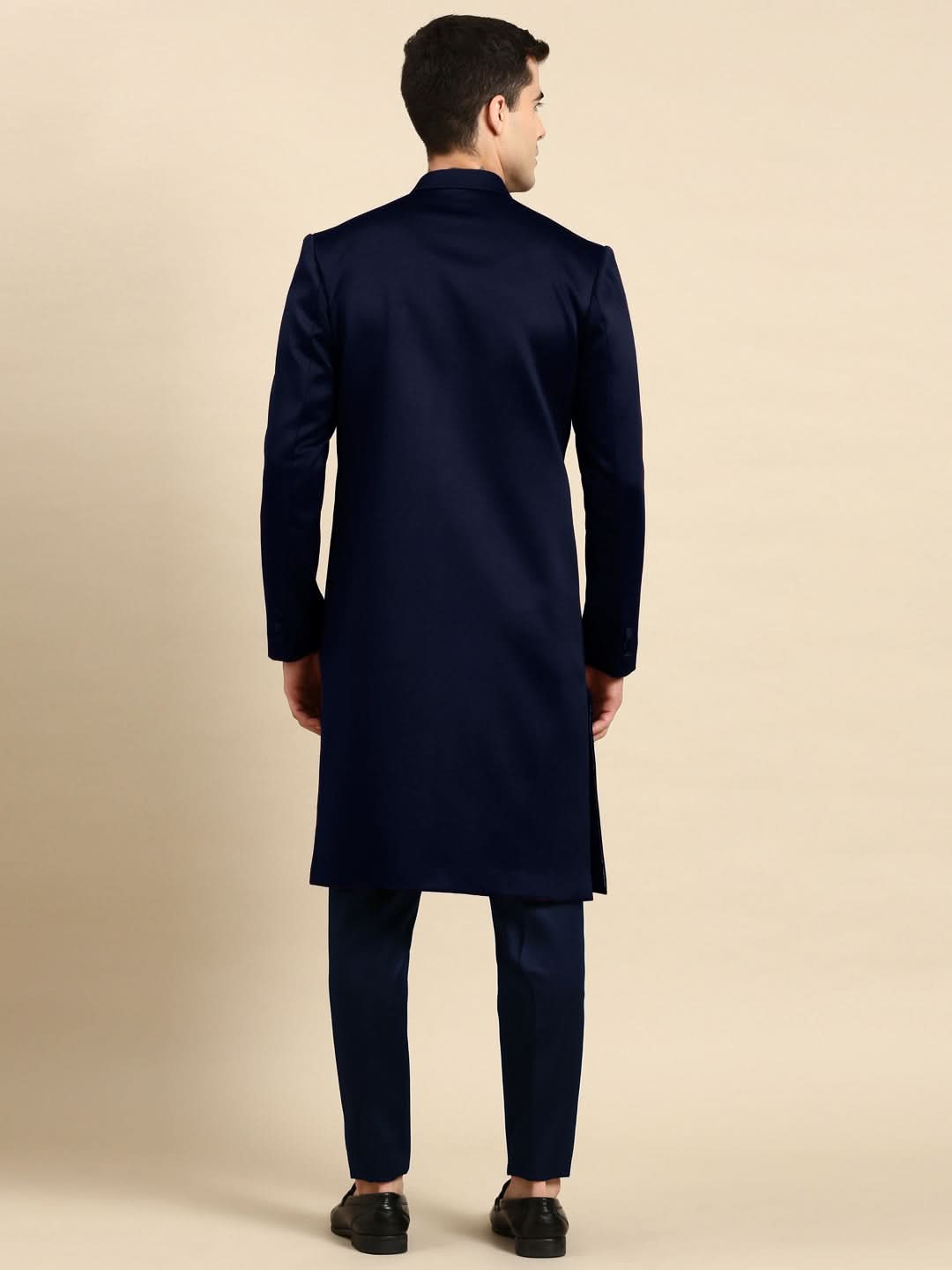 Navy Blue Classic Achkan