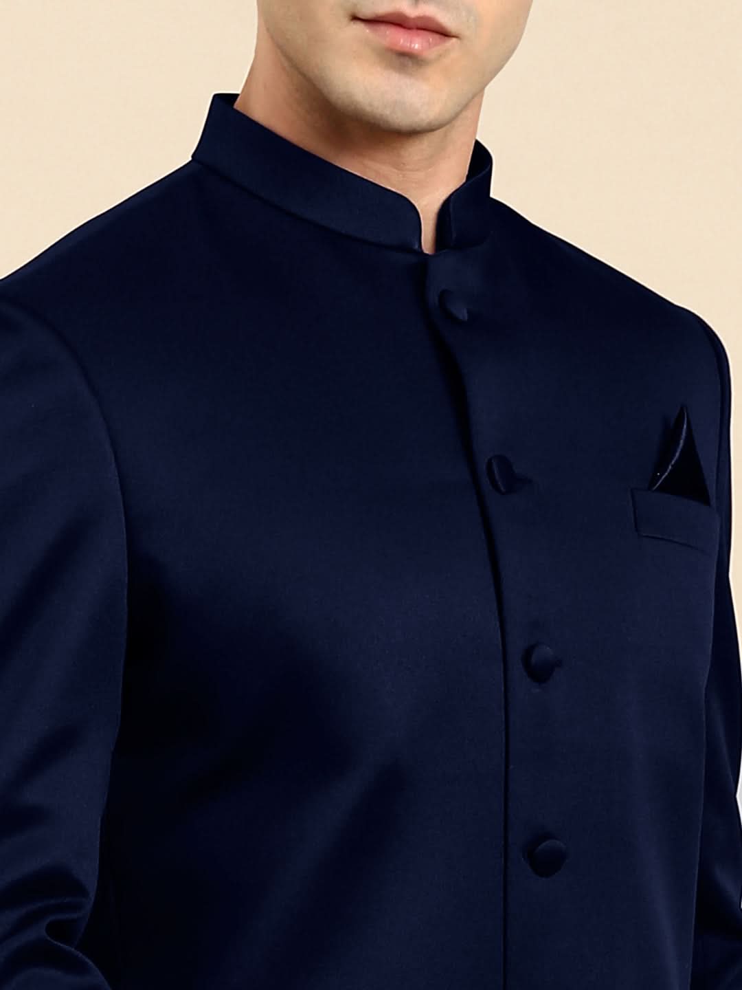 Navy Blue Classic Achkan