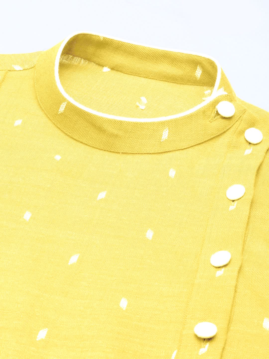 Light Yellow Asymmetrical Kurta Set