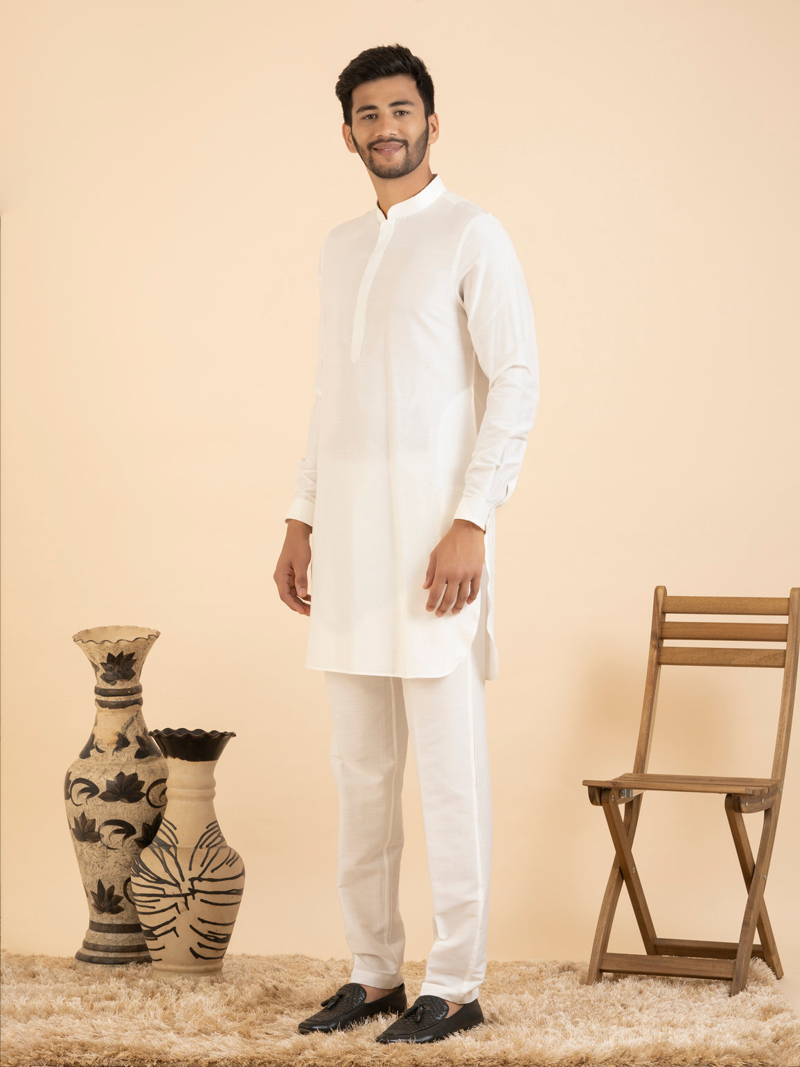 Moleskin velvet Jacket Kurta Set