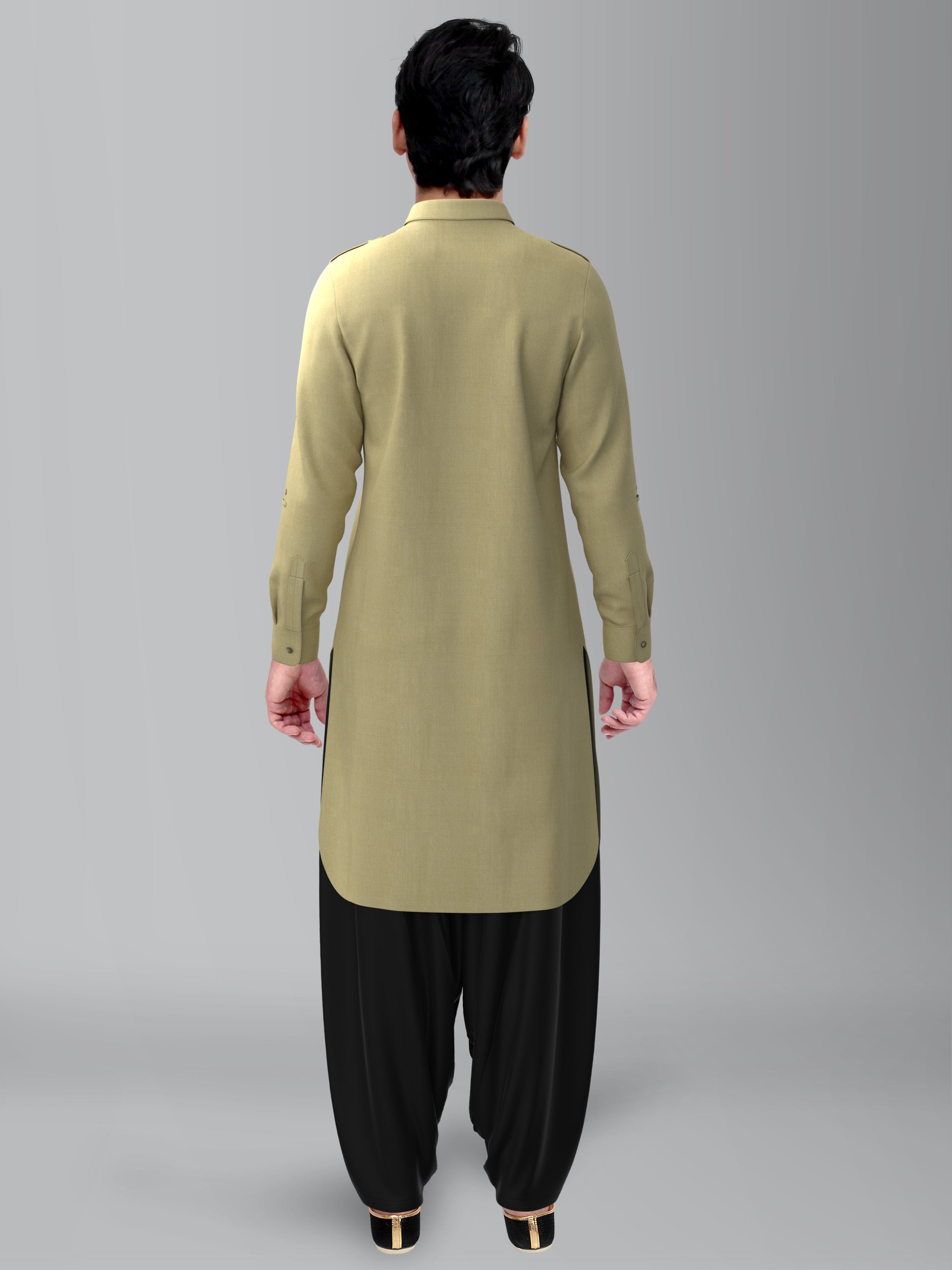 Greenish Beige Classic Pathani