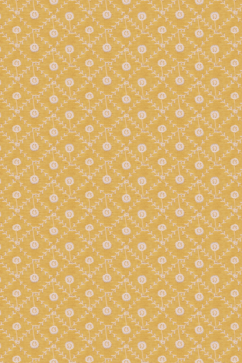 Yellow Silk Chikanakari Jacket With Creame Kurta
