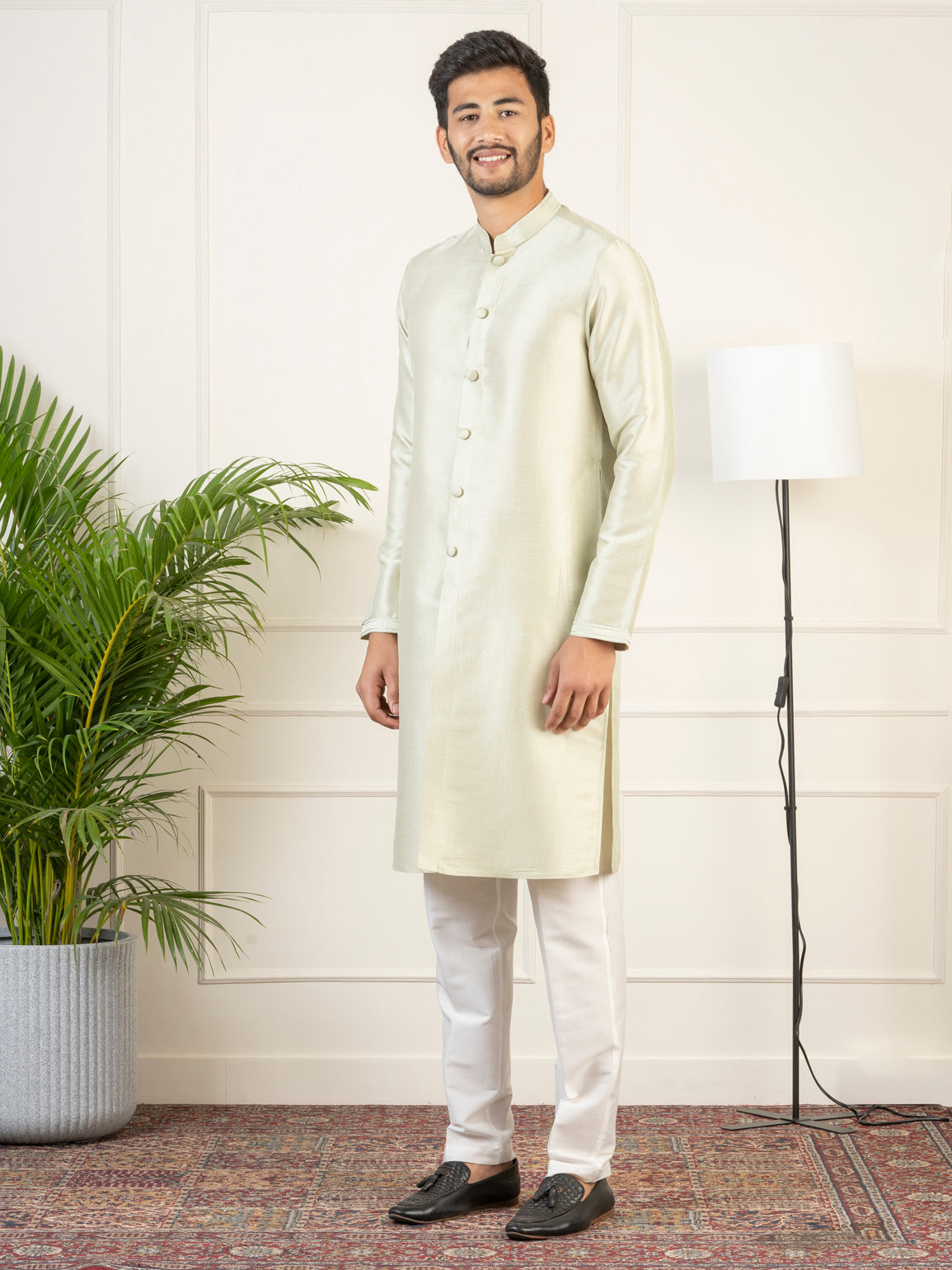 Old Rose Floral Embroidered Indo