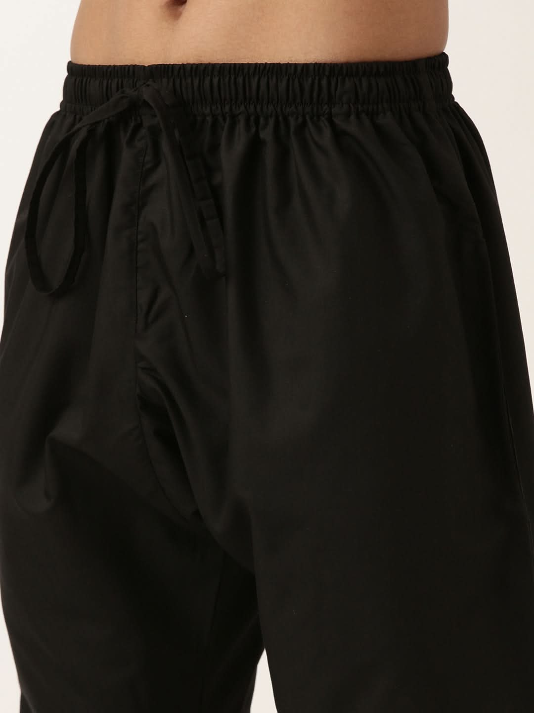 Navy Jacquard Black Booti Chanderi Silk kurta set