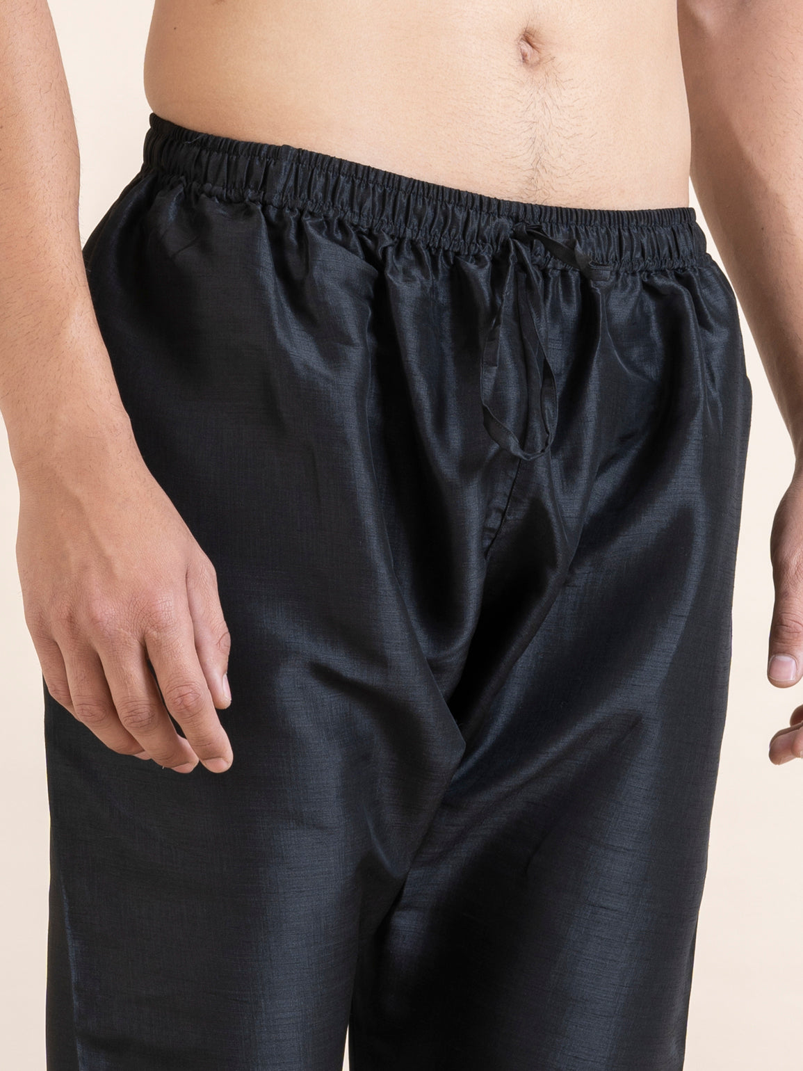 Black Lazer Cut Jacket with Front Open Kurta Set