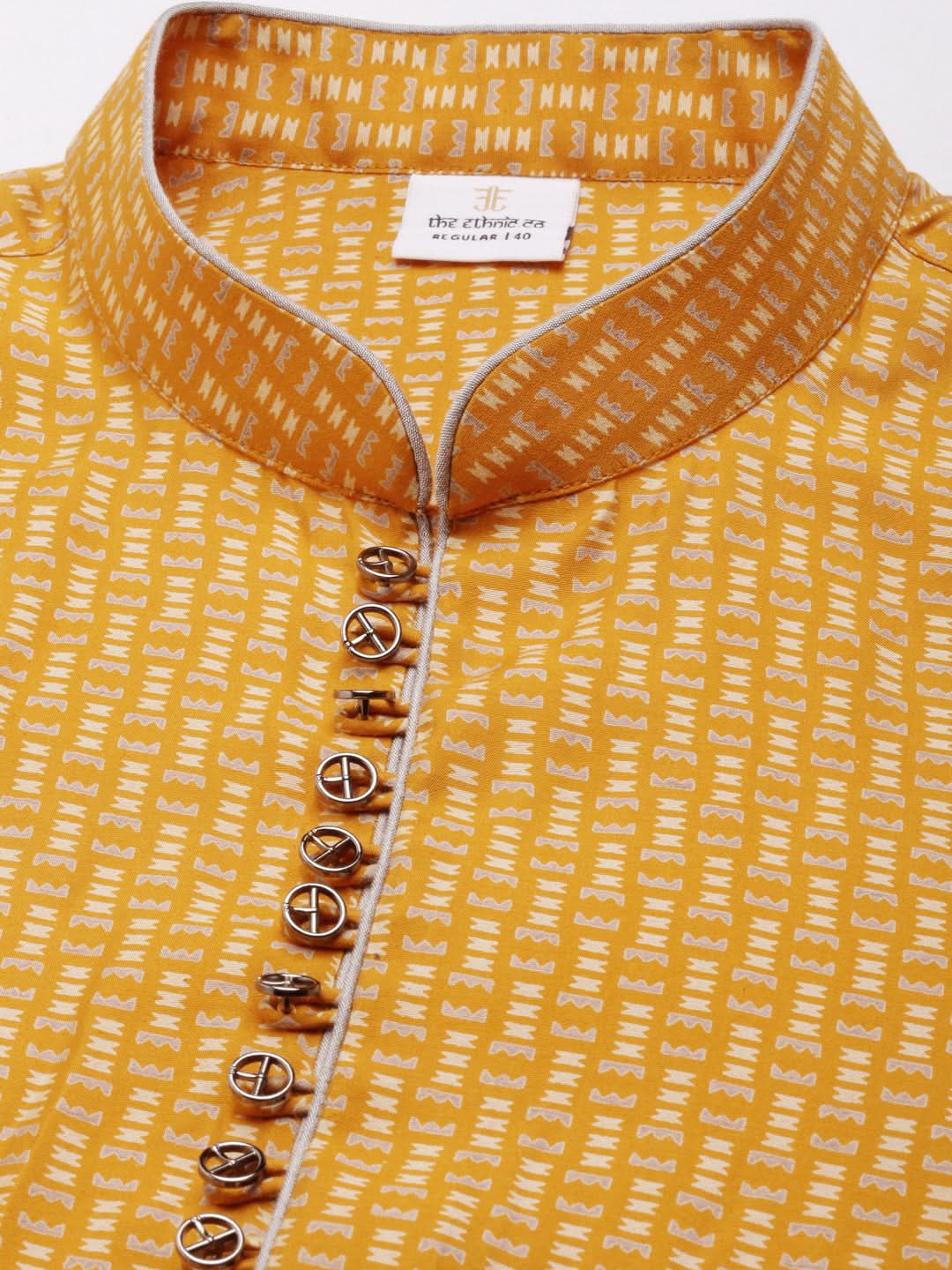 Orange Printed Kurta Set