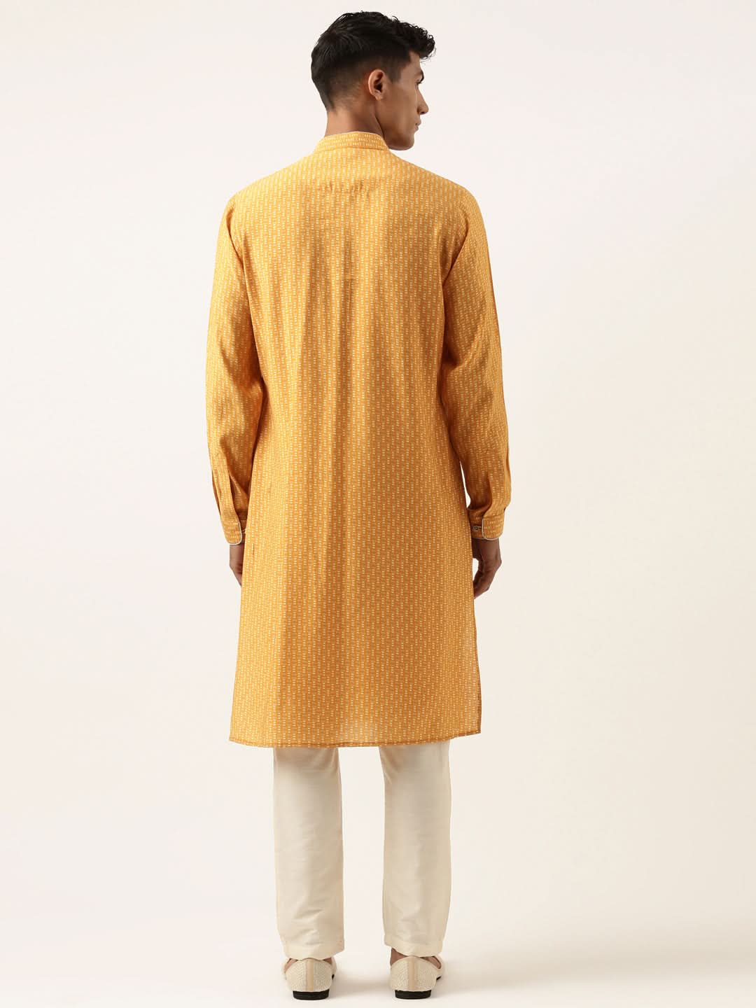 Orange Printed Kurta Set