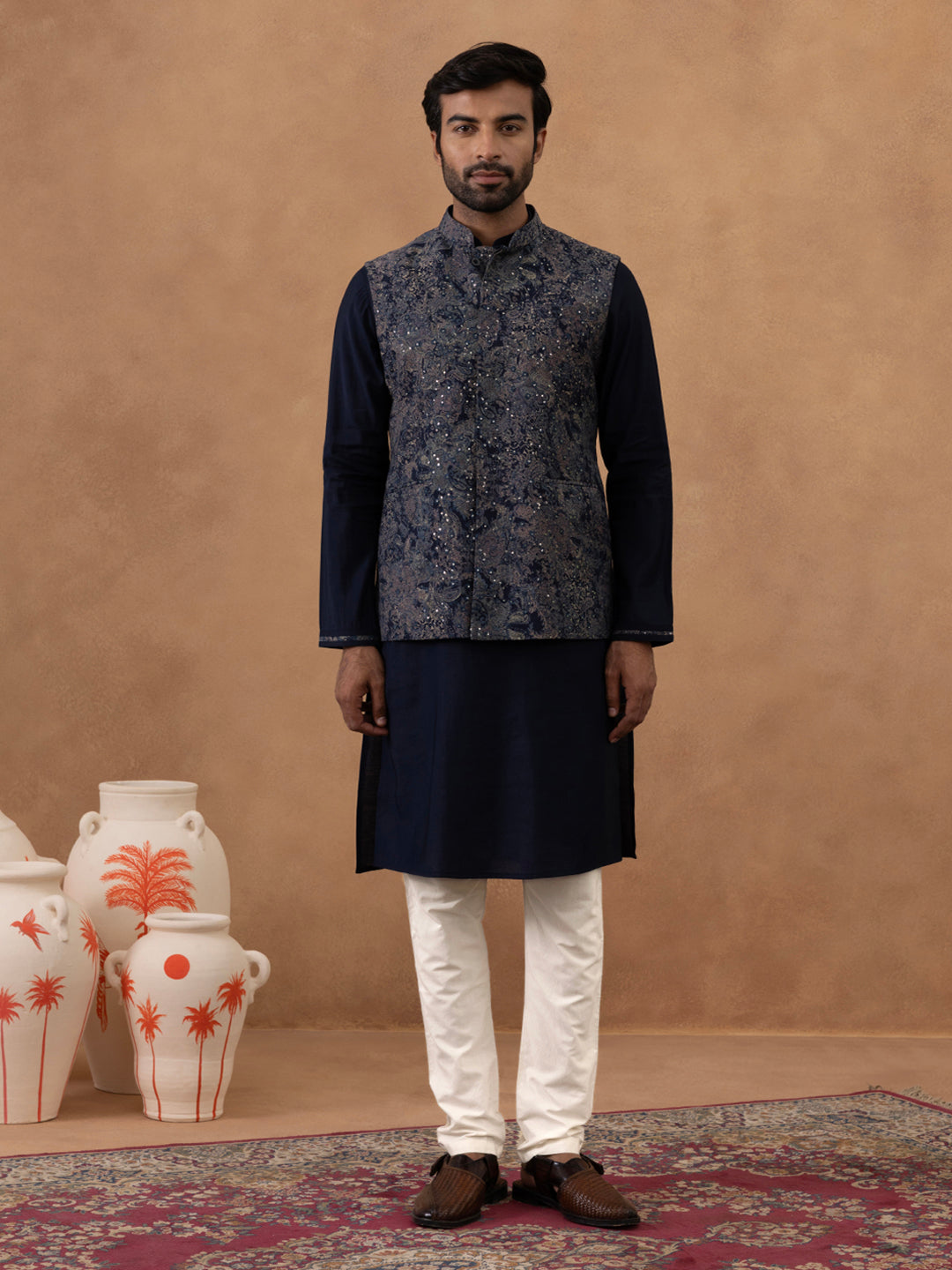 Digital Printed Bundi with Kurta Set