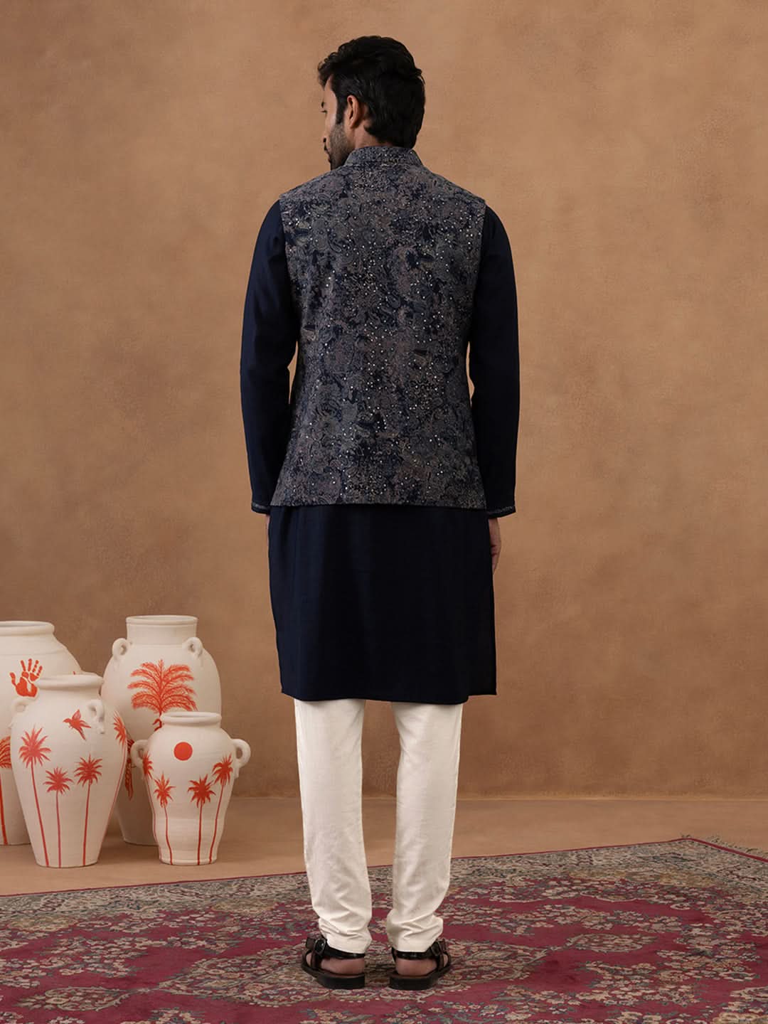 Digital Printed Bundi with Kurta Set