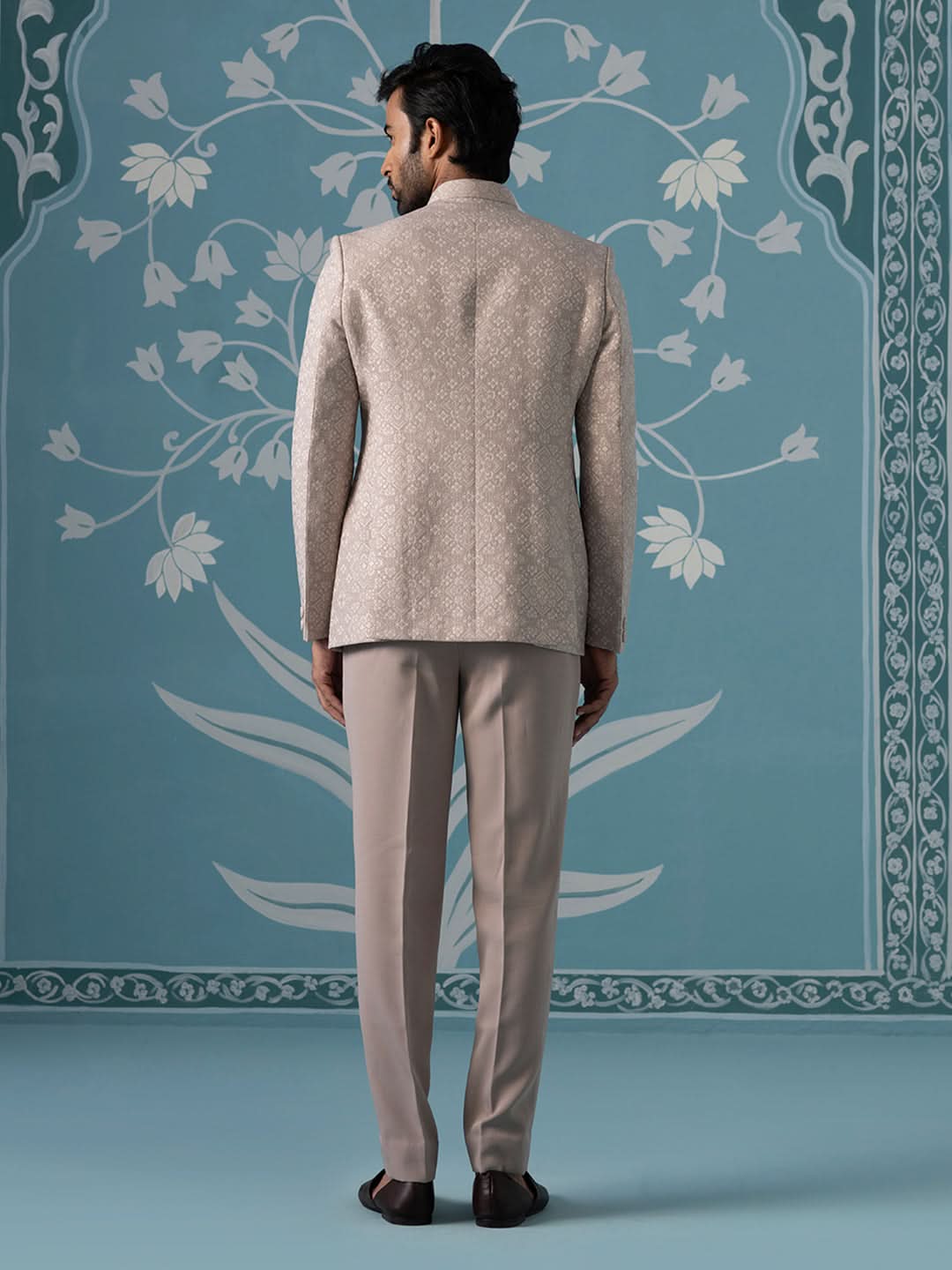 Light Pastel Onion Pink Bandhgala Set