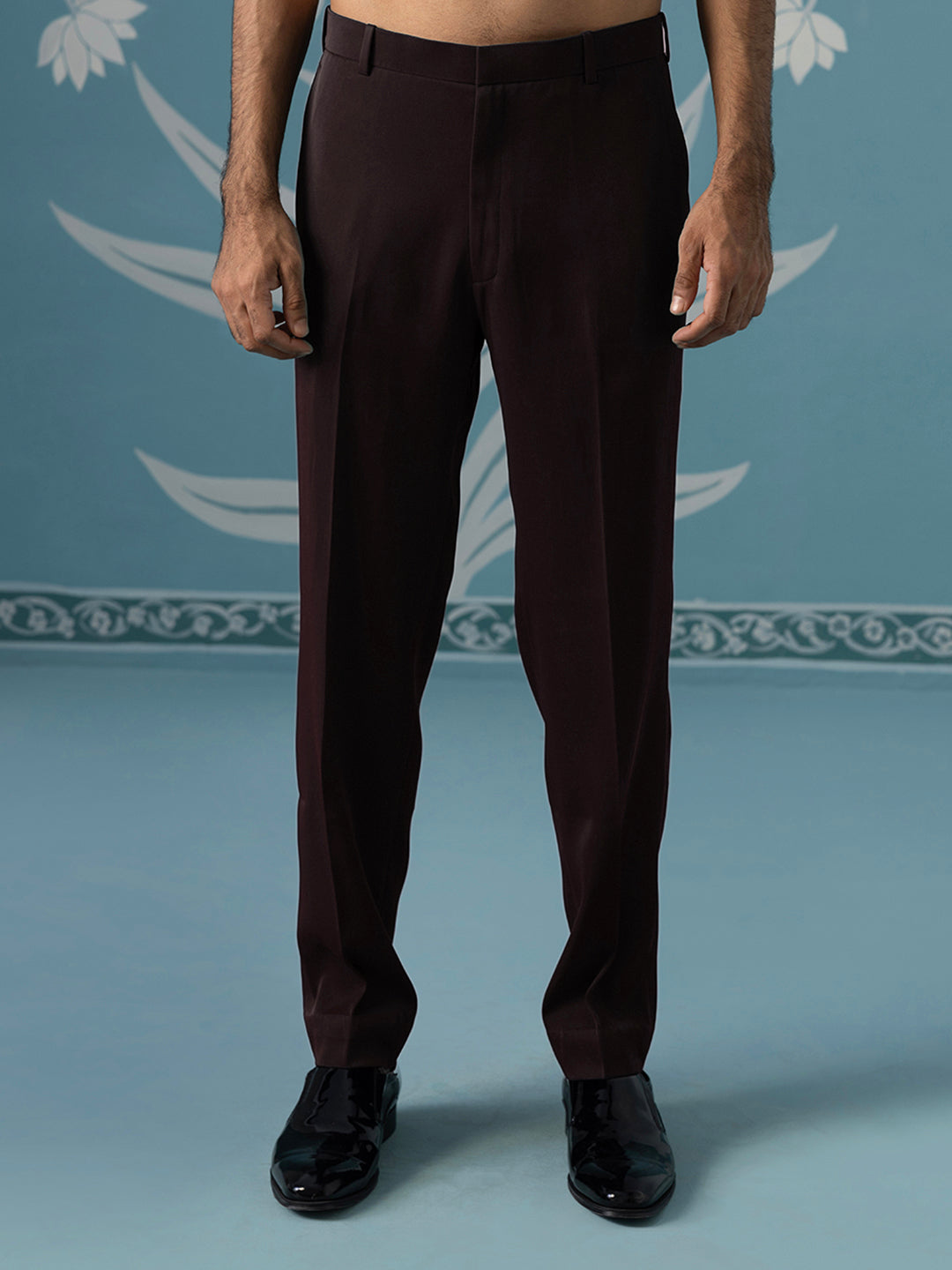 Brown Hand Embroidered Blazer Set