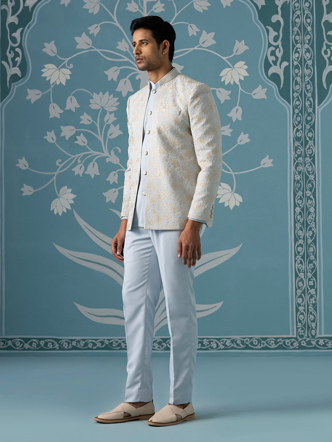 Dusky Blue Open-Style Indo Set