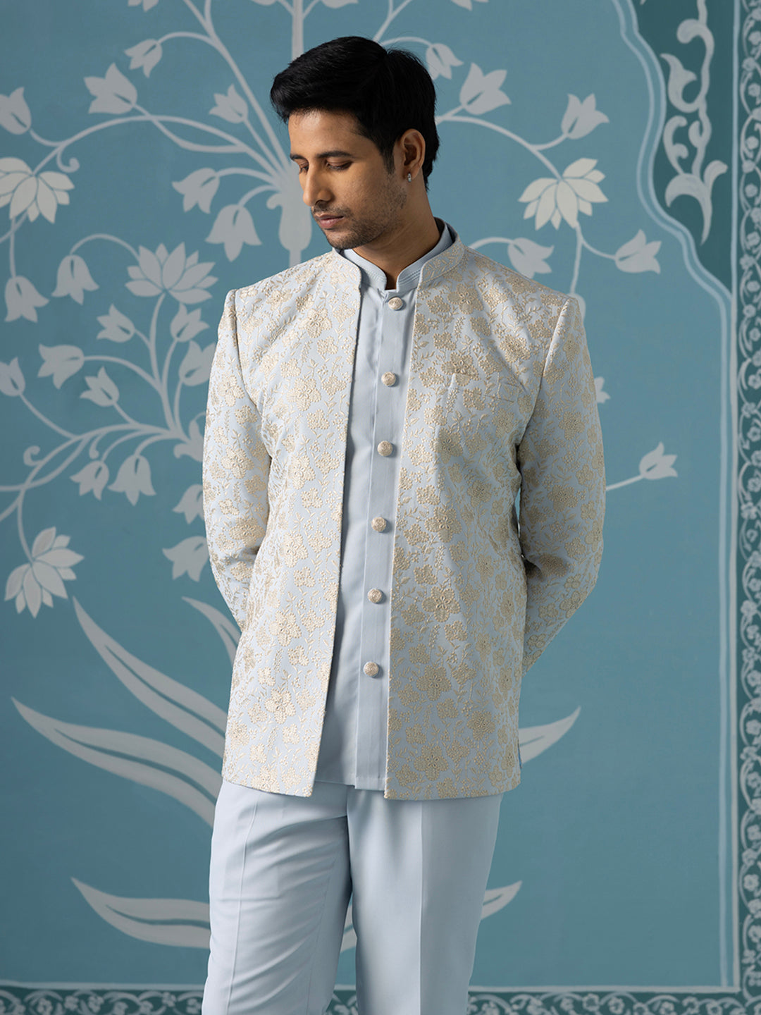 Dusky Blue Open-Style Indo Set