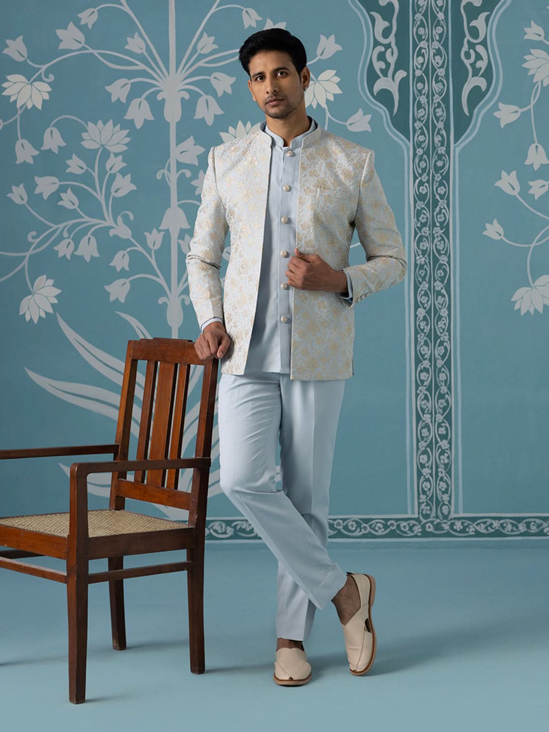 Dusky Blue Open-Style Indo Set