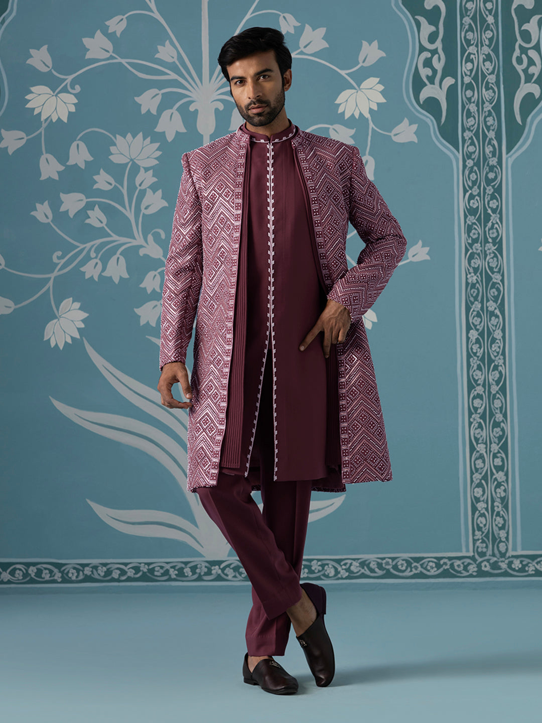 Autumn Rust Embroidery Open Style Indo Set