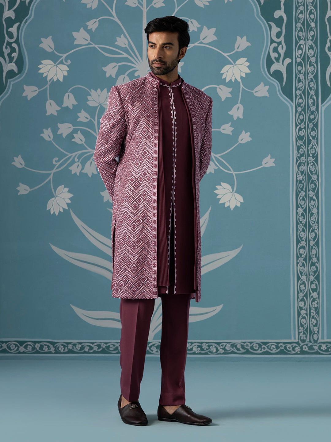 Autumn Rust Embroidery Open Style Indo Set