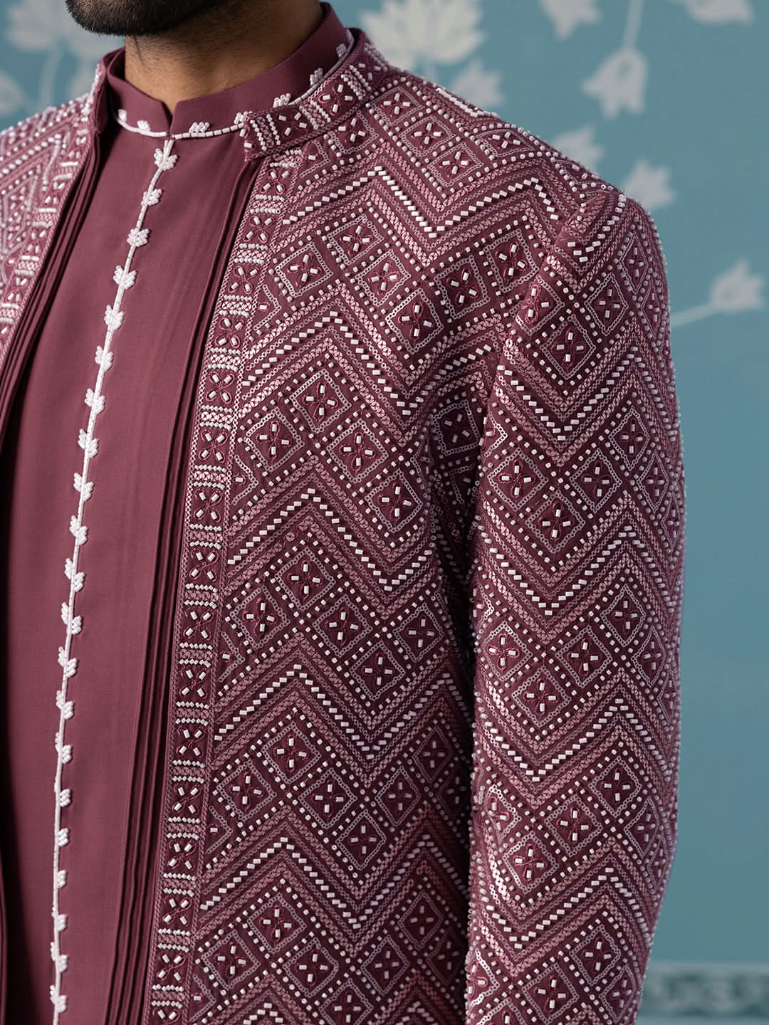 Autumn Rust Embroidery Open Style Indo Set