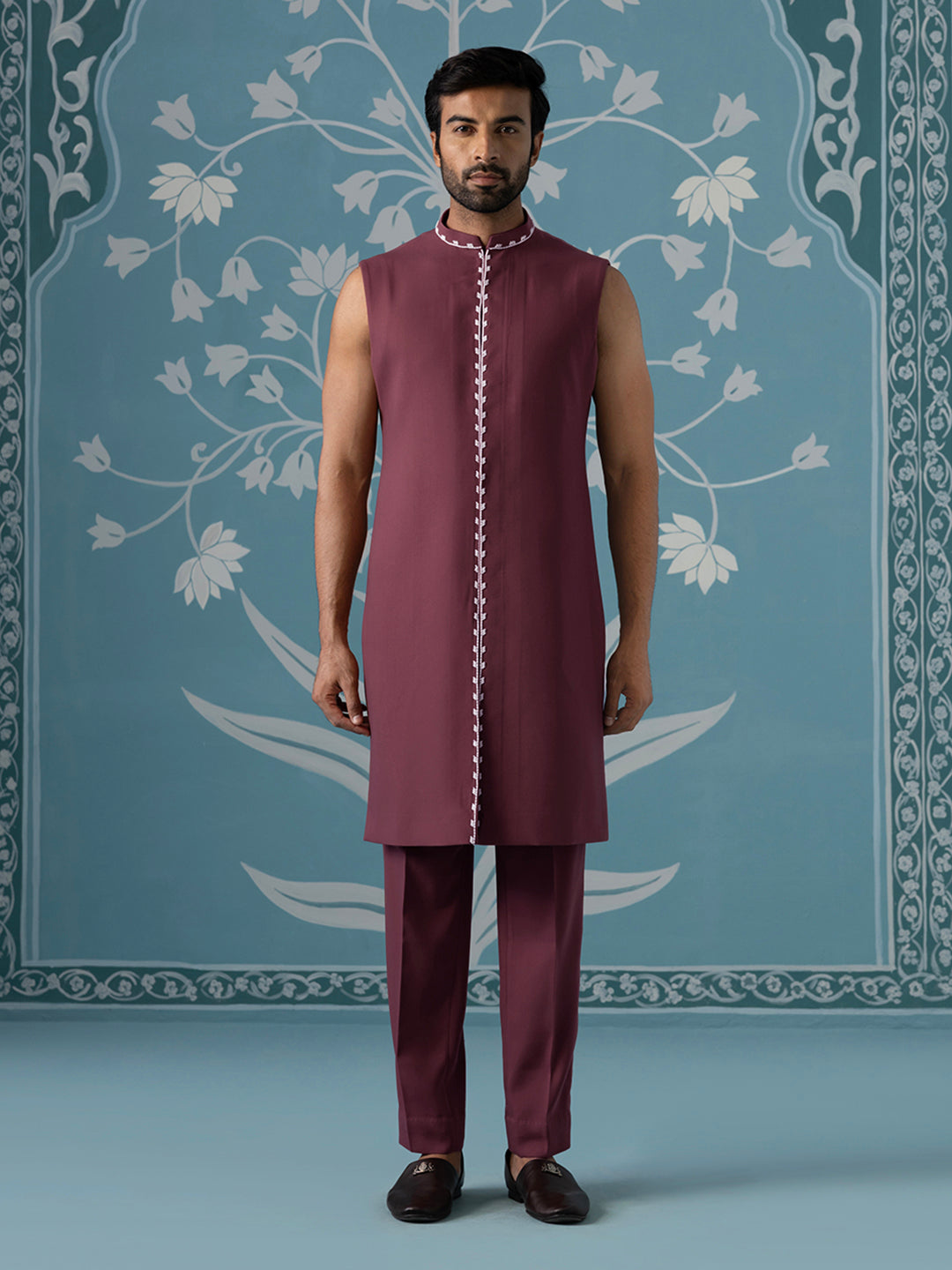 Autumn Rust Embroidery Open Style Indo Set