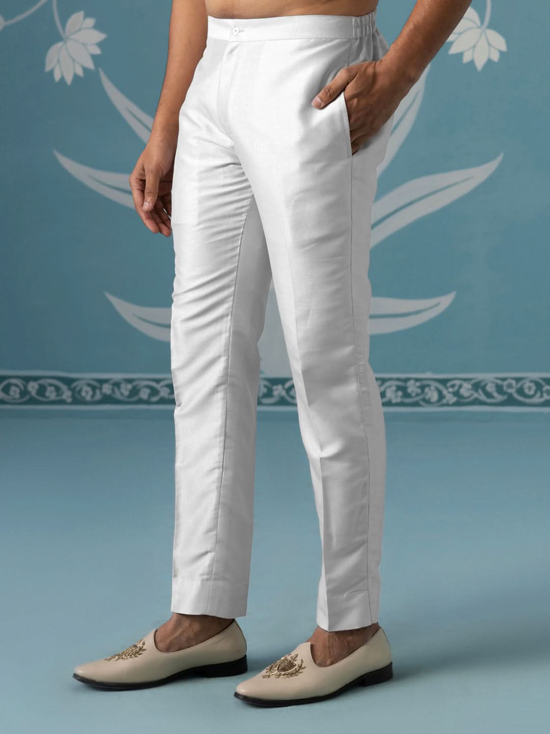 Ivory Long Embroidered Bundi with Kurta Set