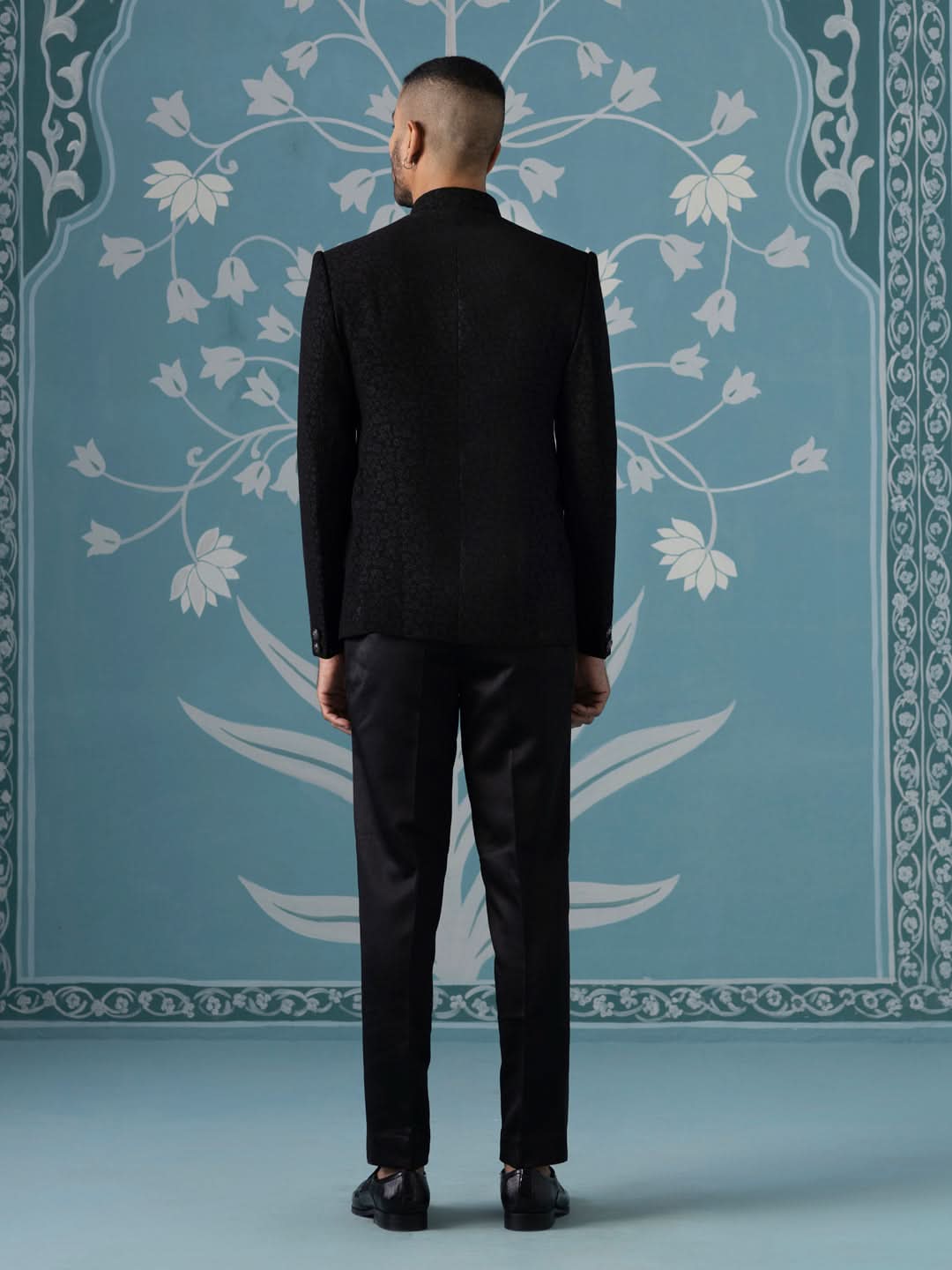 Classic Black Bandhgala Suit Set