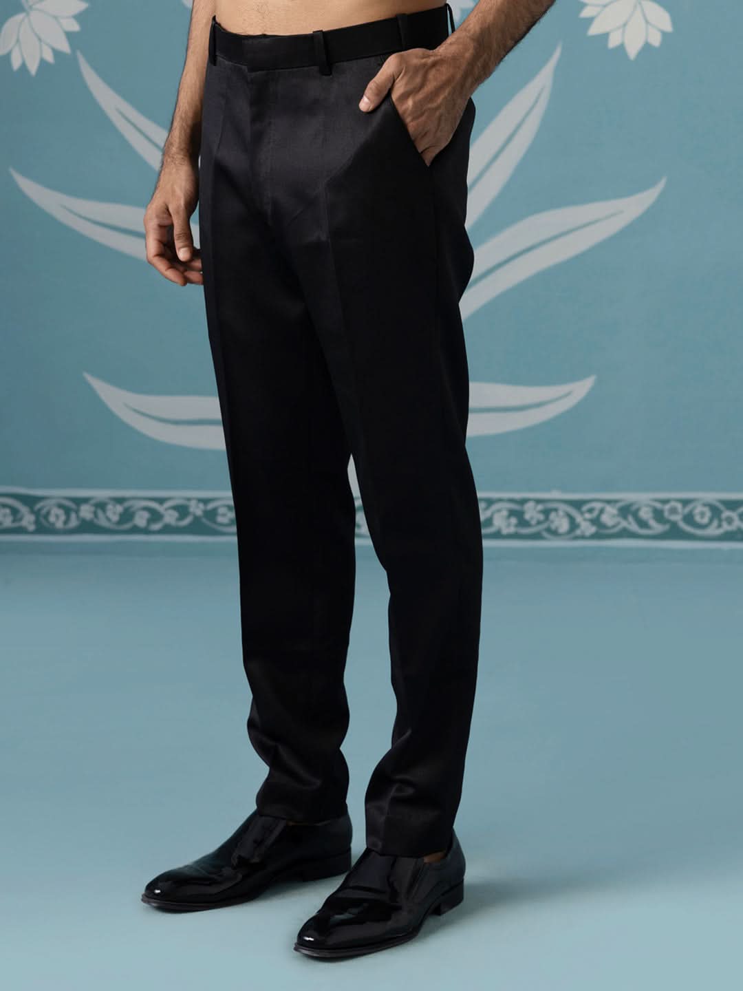 Elegant Self-Textured Geometric Bandhgala Set