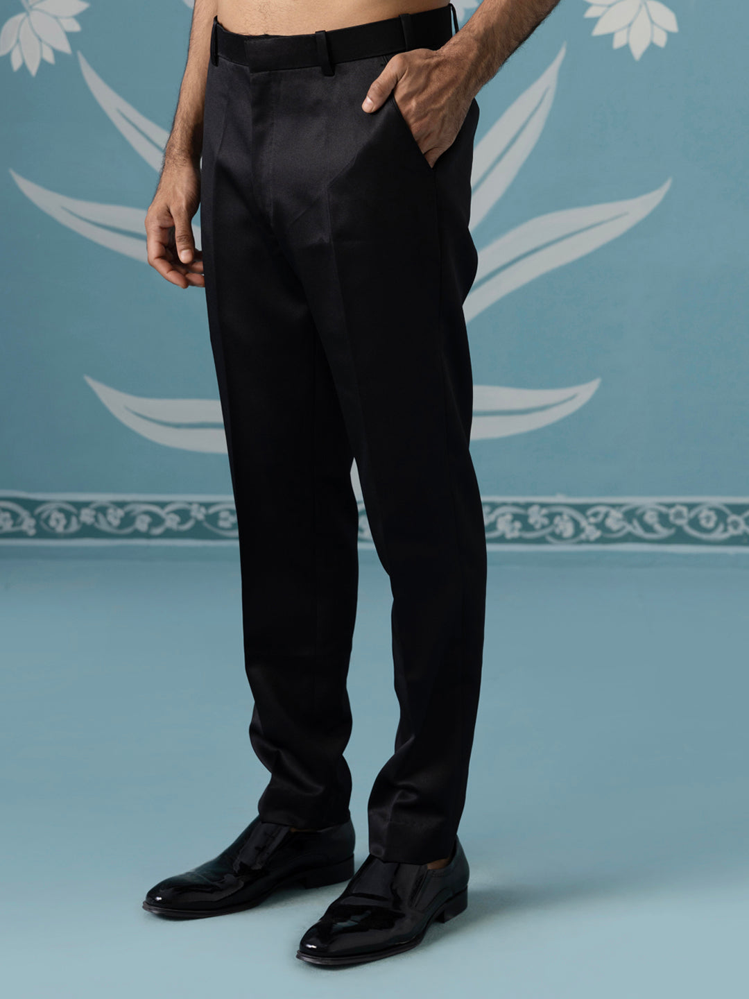 Elegant Self-Textured Geometric Bandhgala Set