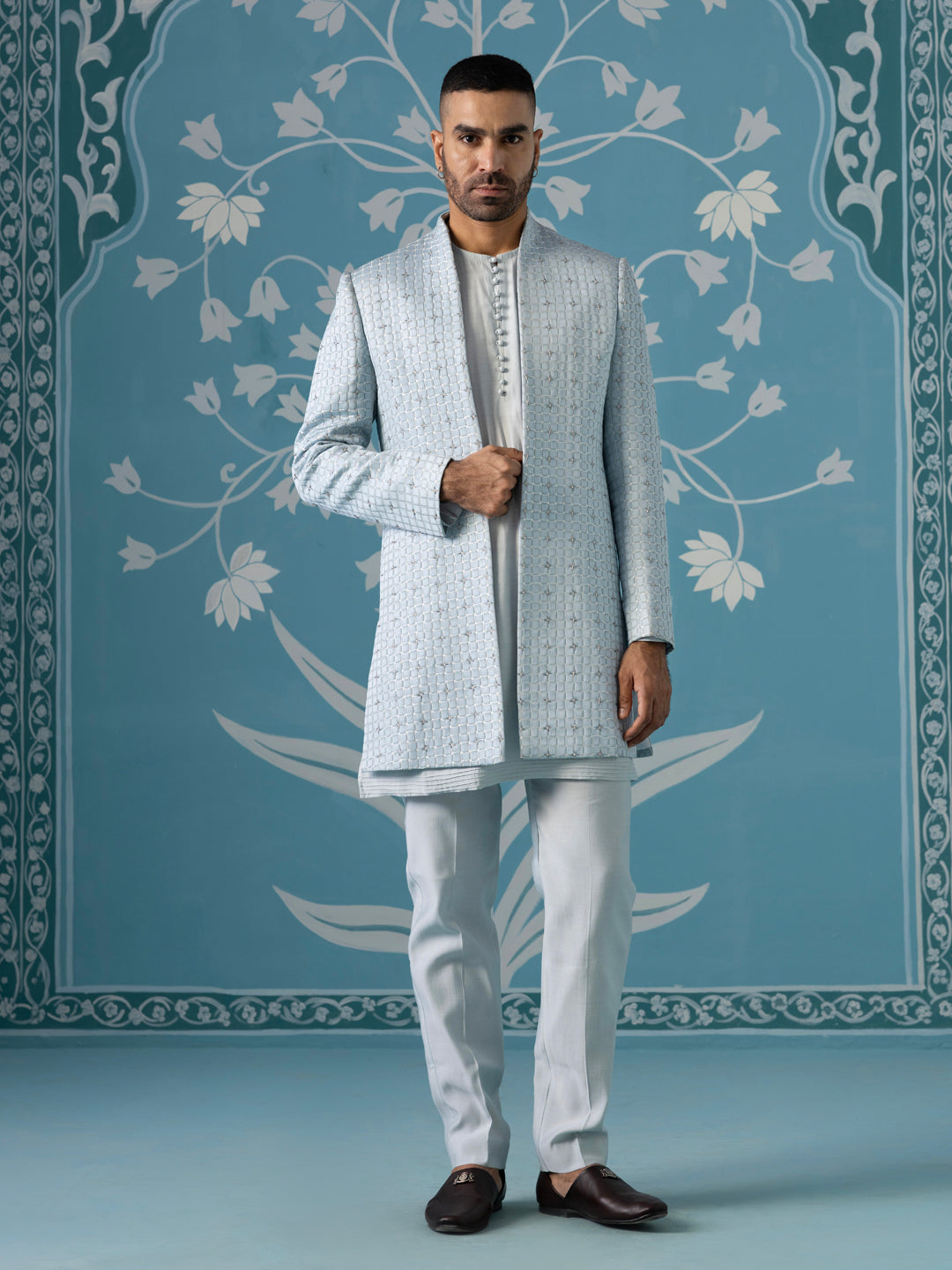 Light Sky Blue Open Indo Set