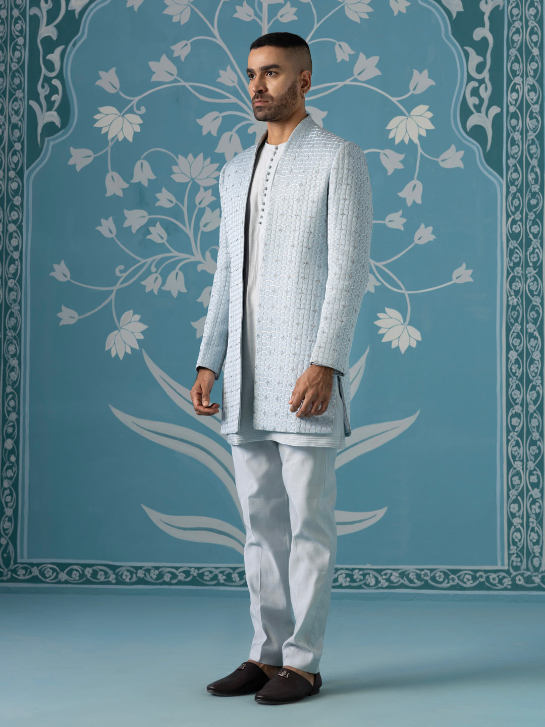 Light Sky Blue Open Indo Set