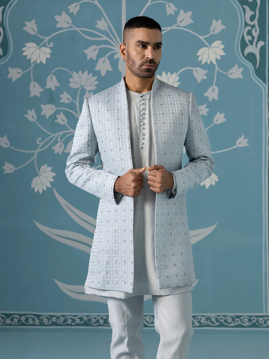 Light Sky Blue Open Indo Set