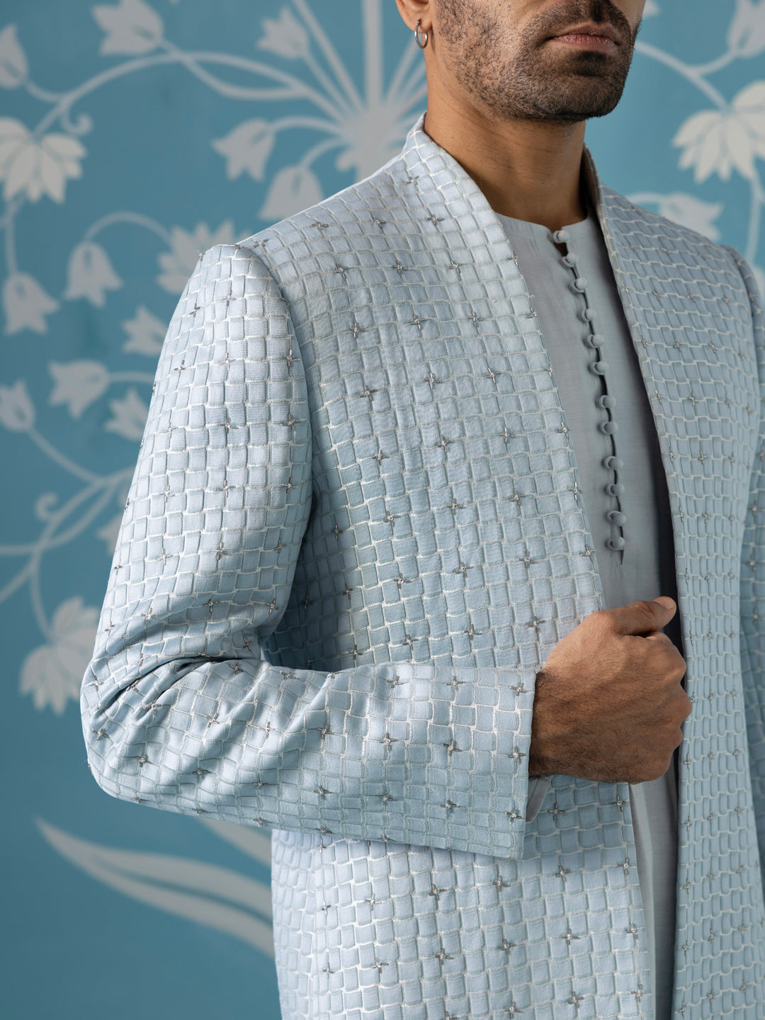 Light Sky Blue Open Indo Set