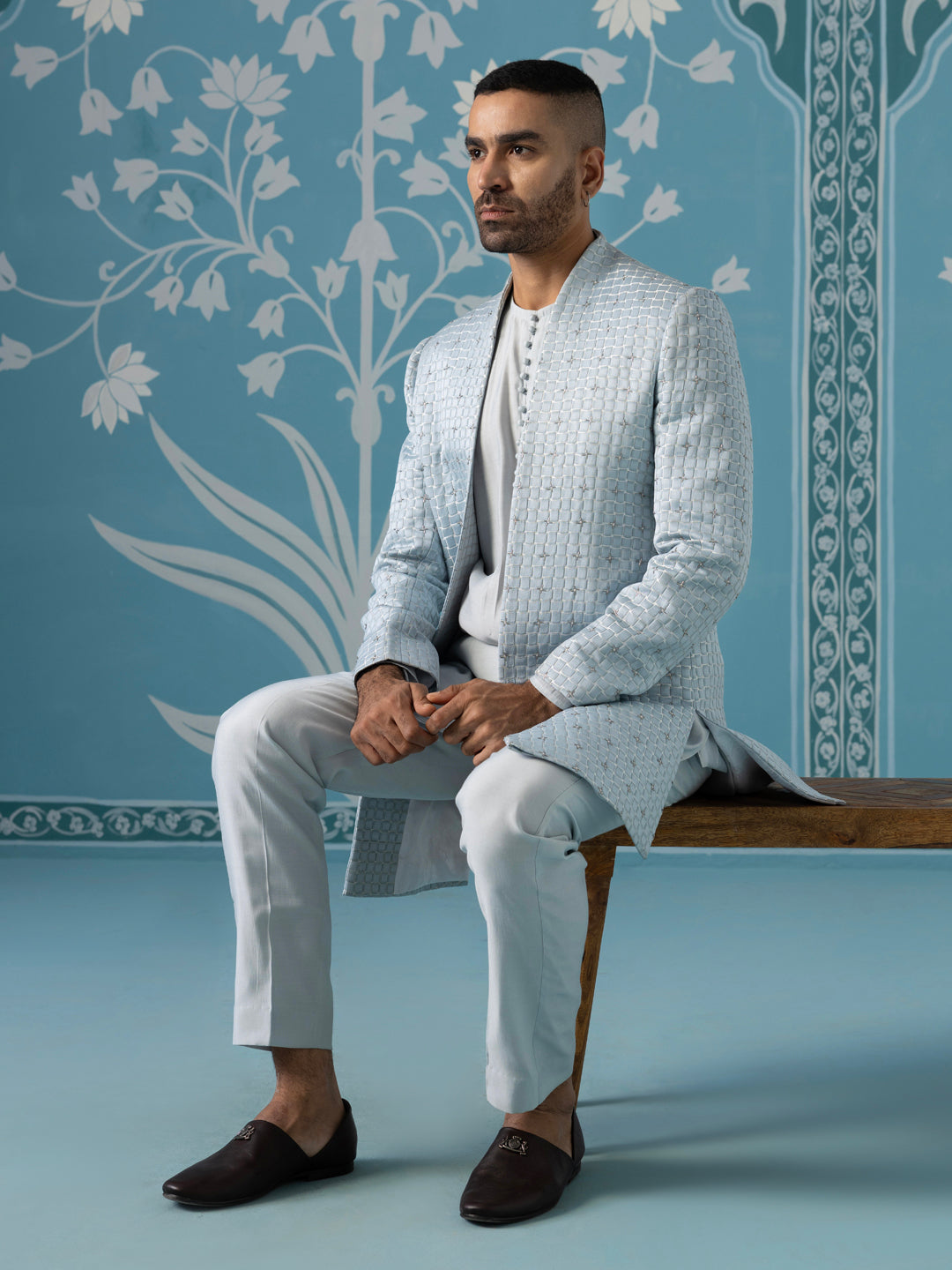 Light Sky Blue Open Indo Set