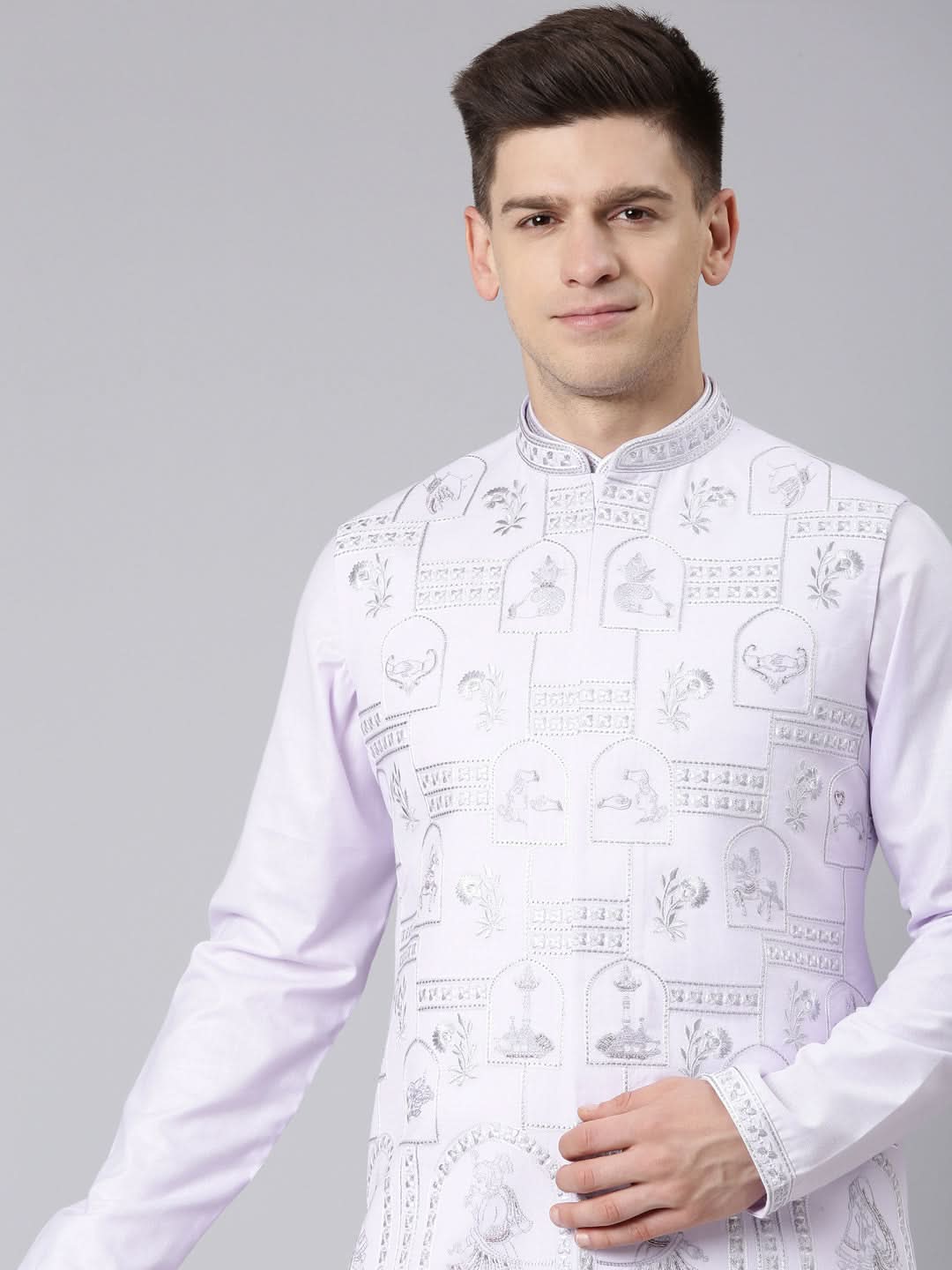 Light purple Vivah Story Jacket Kurta set