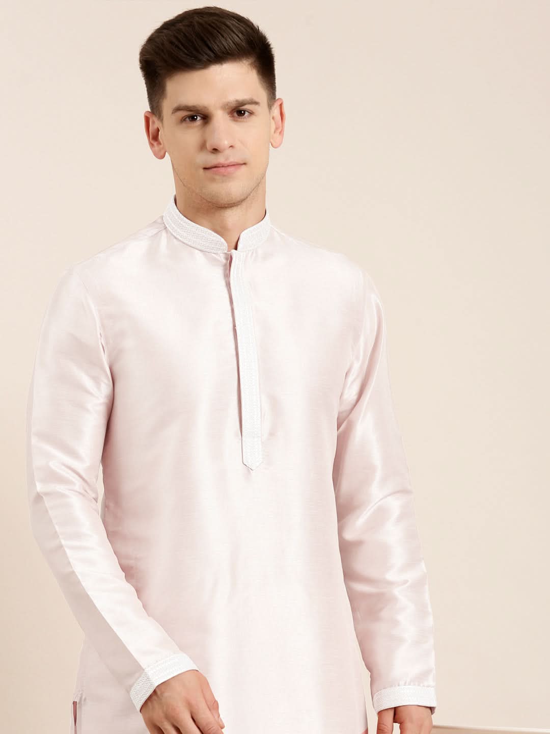 Light pink Embroidered Kurta Set