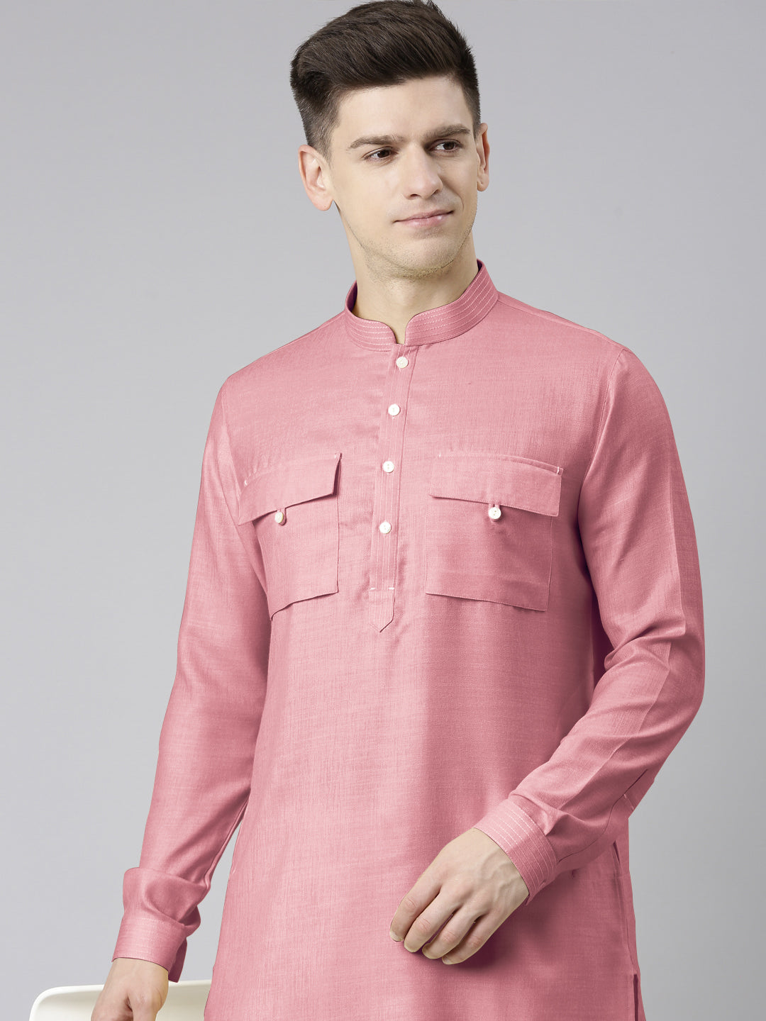 Old Rose Pathani Kurta Set