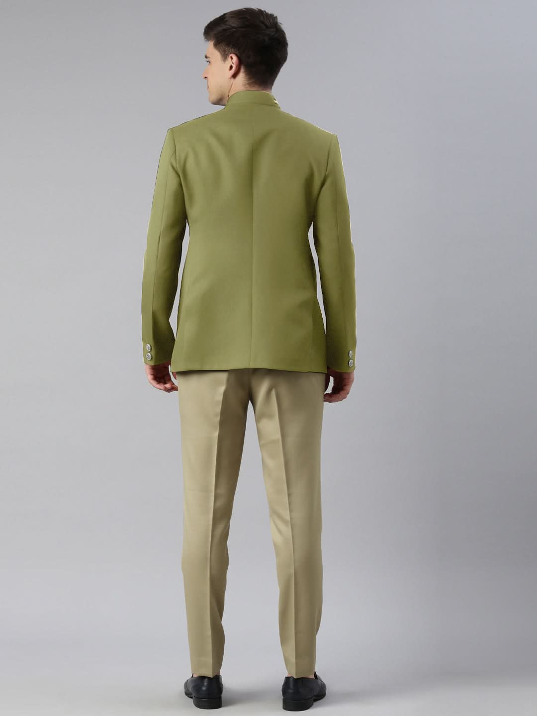 Green Embroidered Bandhgala