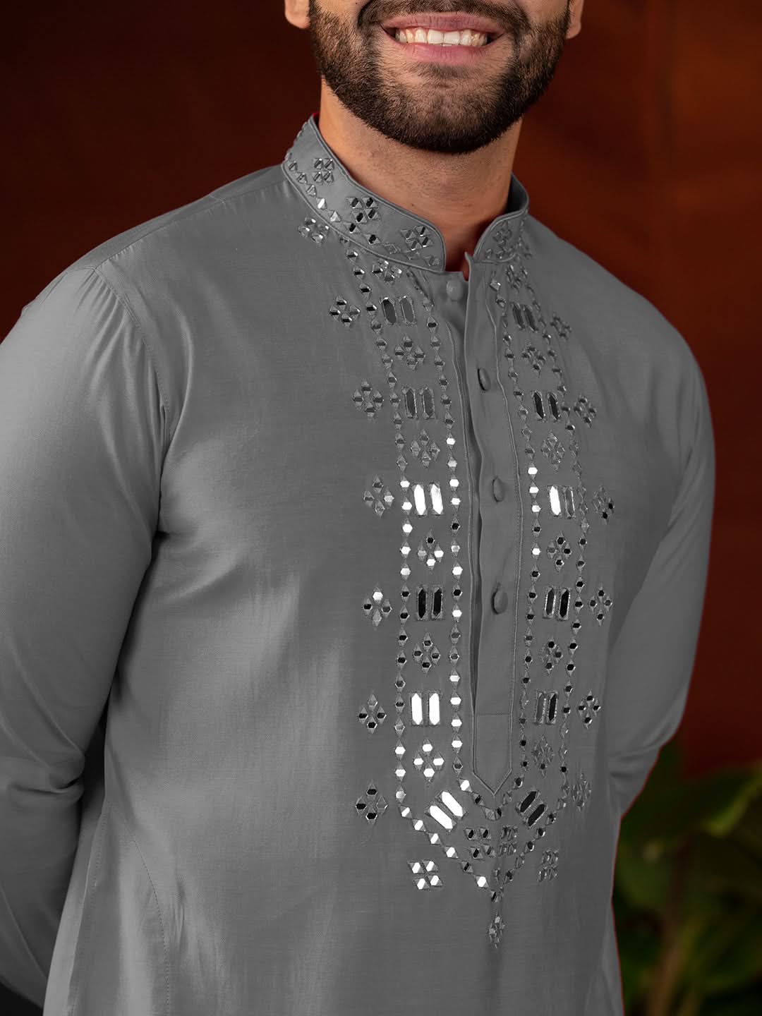 Mirror Embroidery Kurta Set