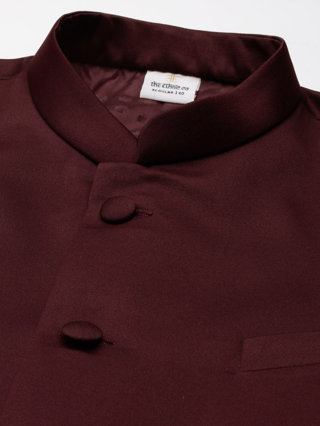 Wine Bandhgala Suit