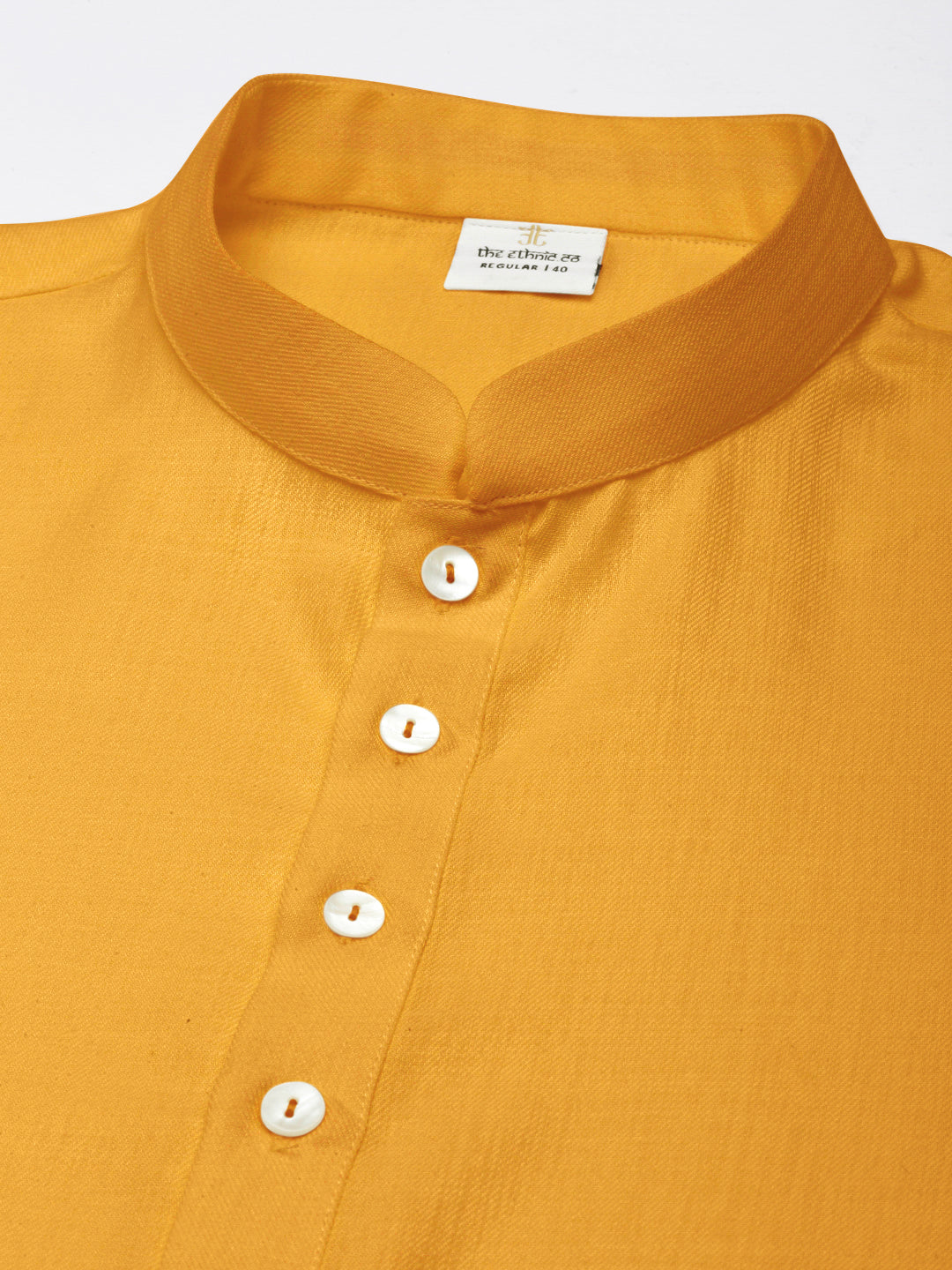 Mustard Cotton Short Kurta Set