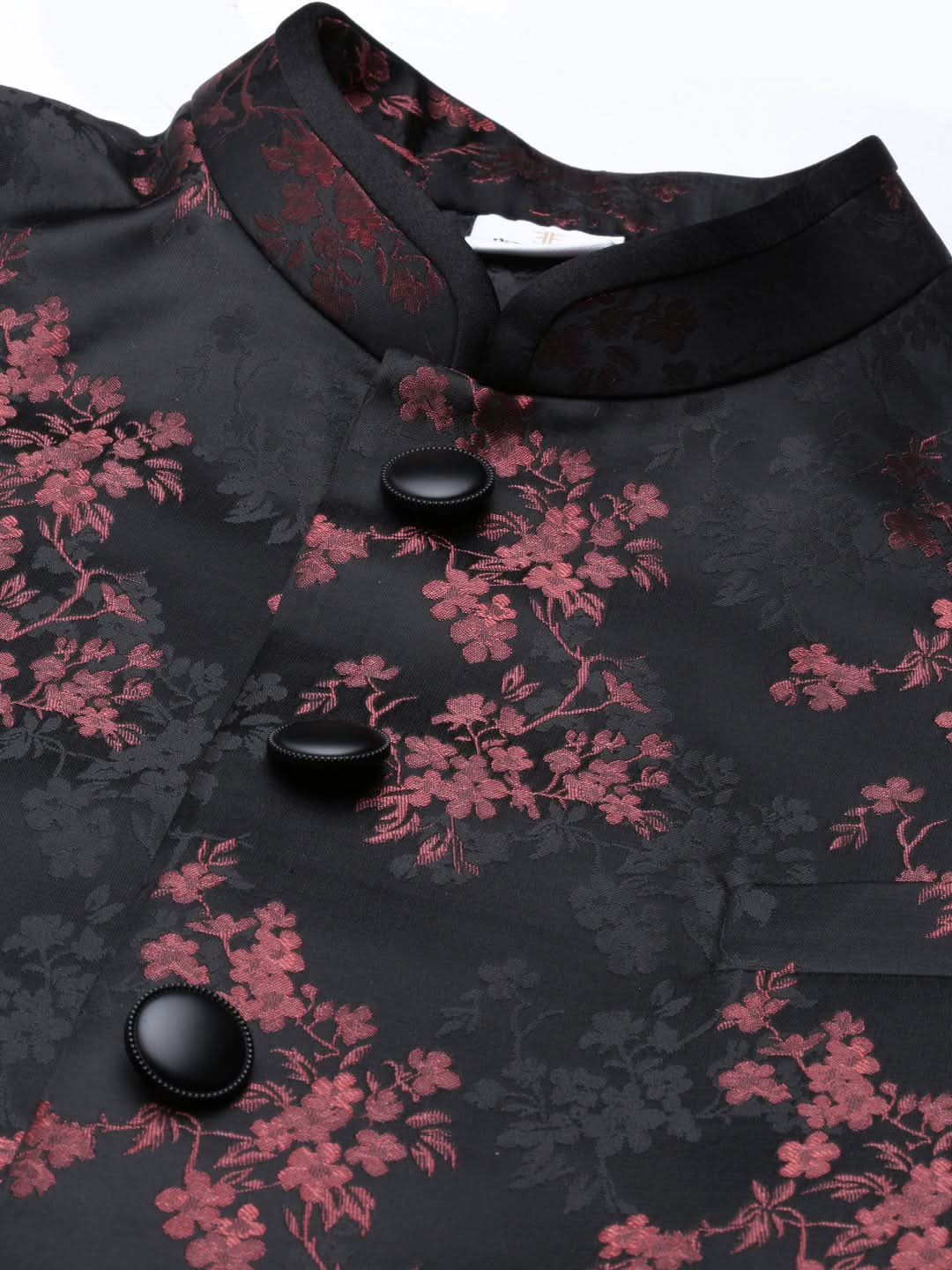 Black Wine Jacquard Indo Set