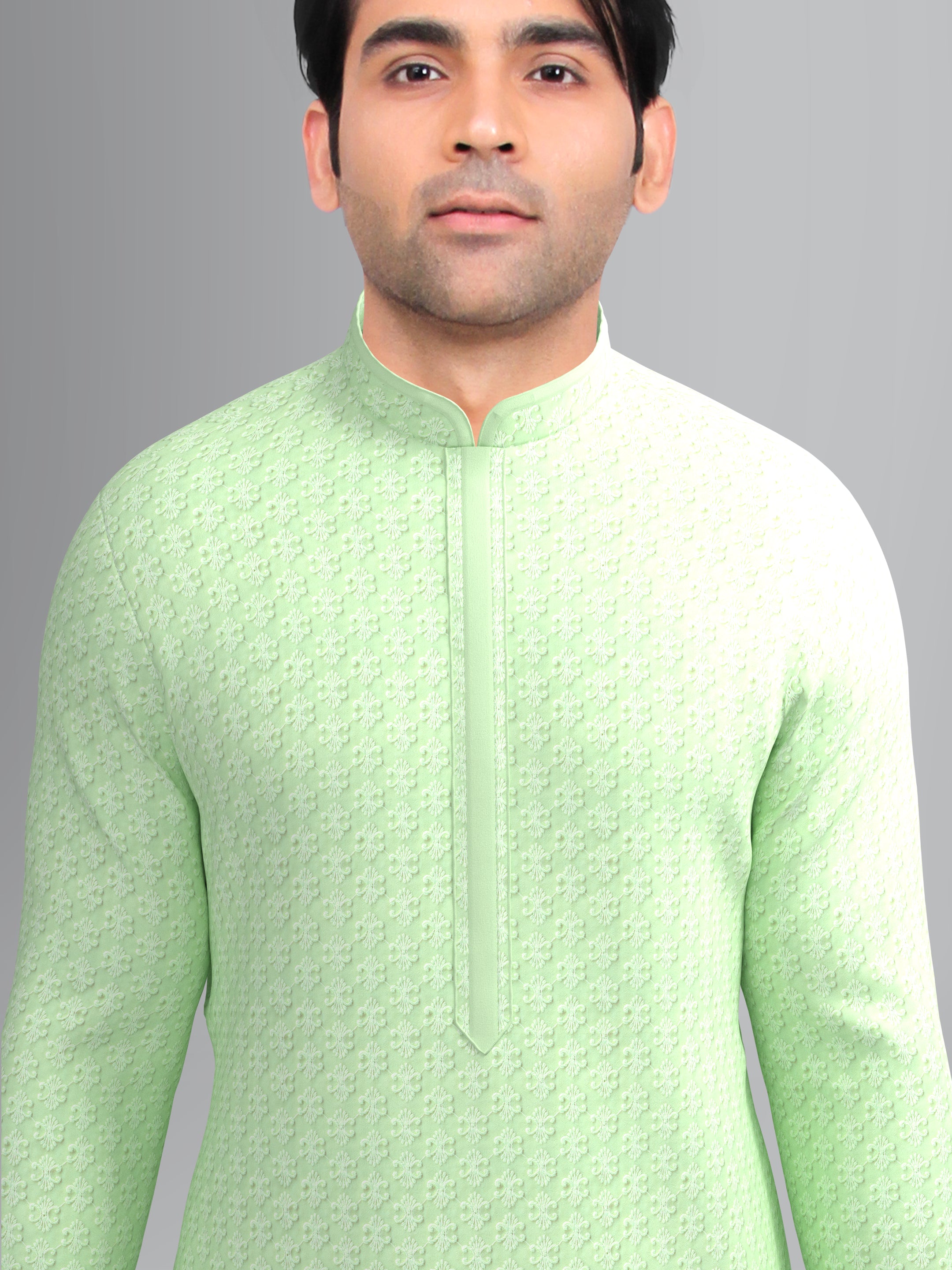 Mint Green Chikankari Kurta Set