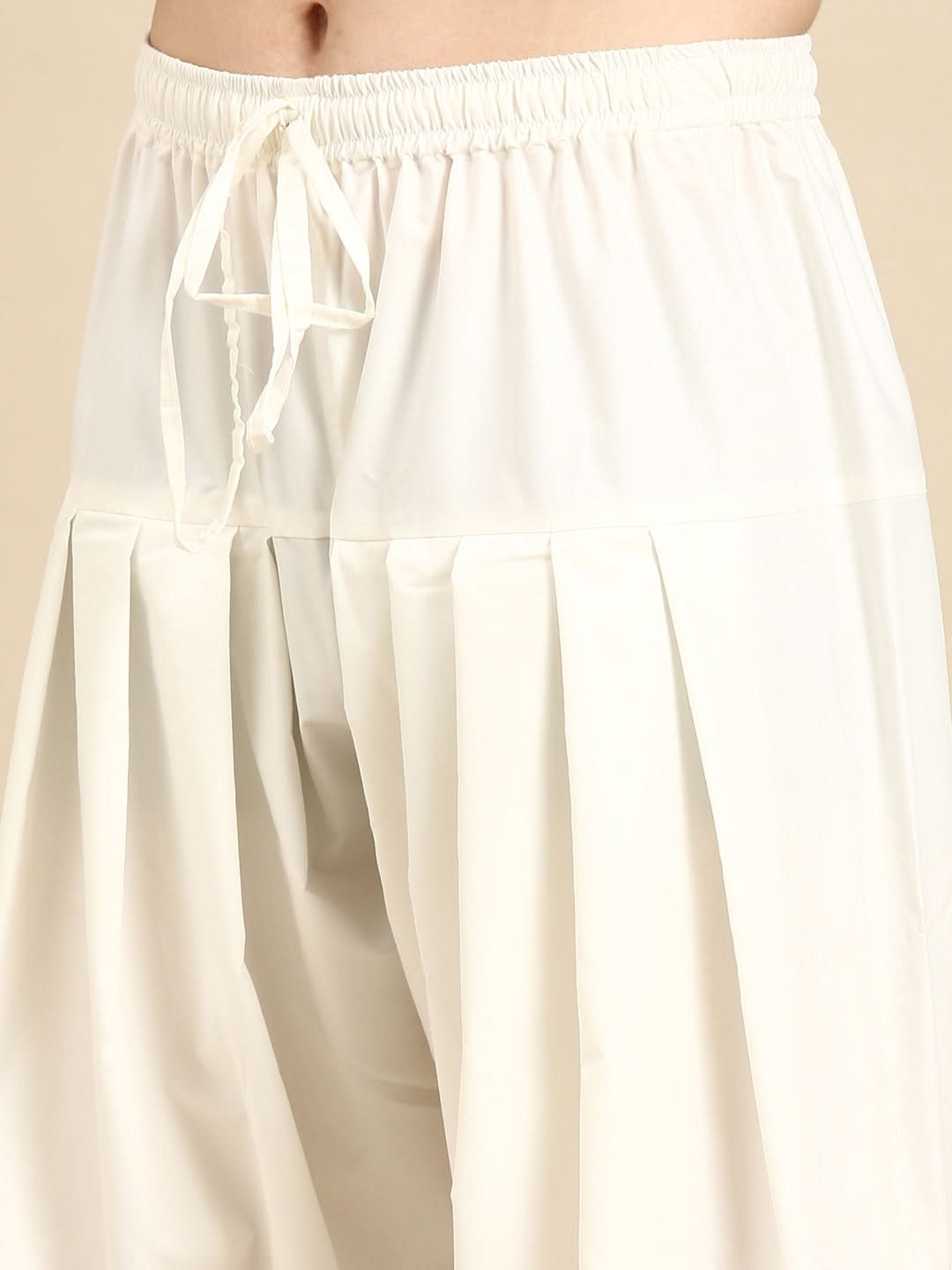 Off White Fine Cotton Pathani With Salwar